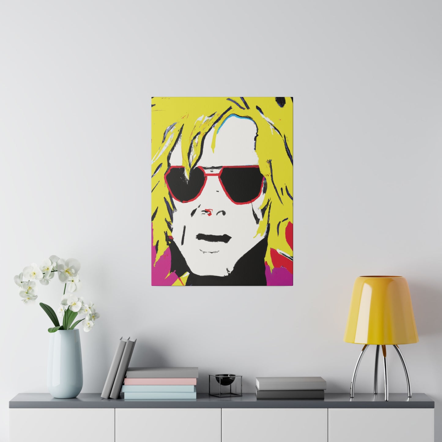 8476J - Rockstar Painting Print | Face | Abstract | Poster | Home Decor | Wall Art | Music Art | Canvas