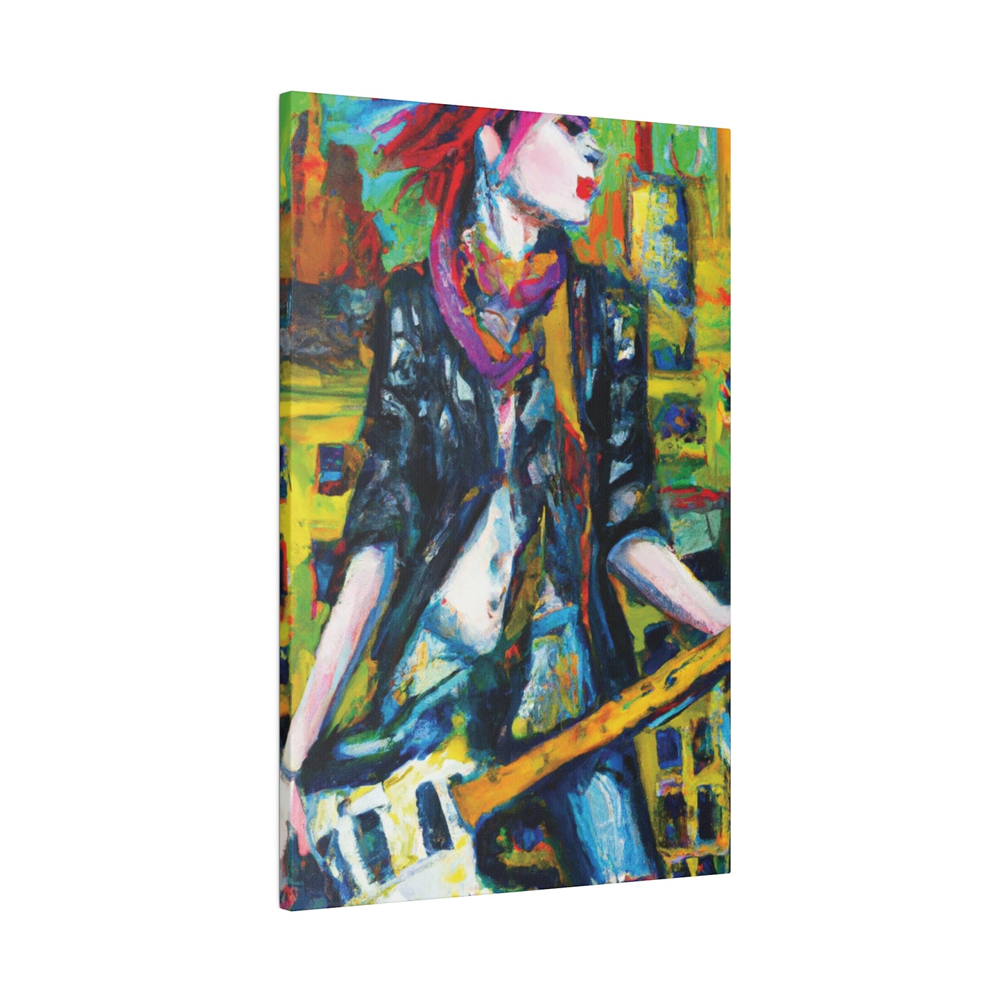 3589A - Rockstar Oil Painting Style Print | Poster | Home Decor | Wall Art | Music Art | Canvas