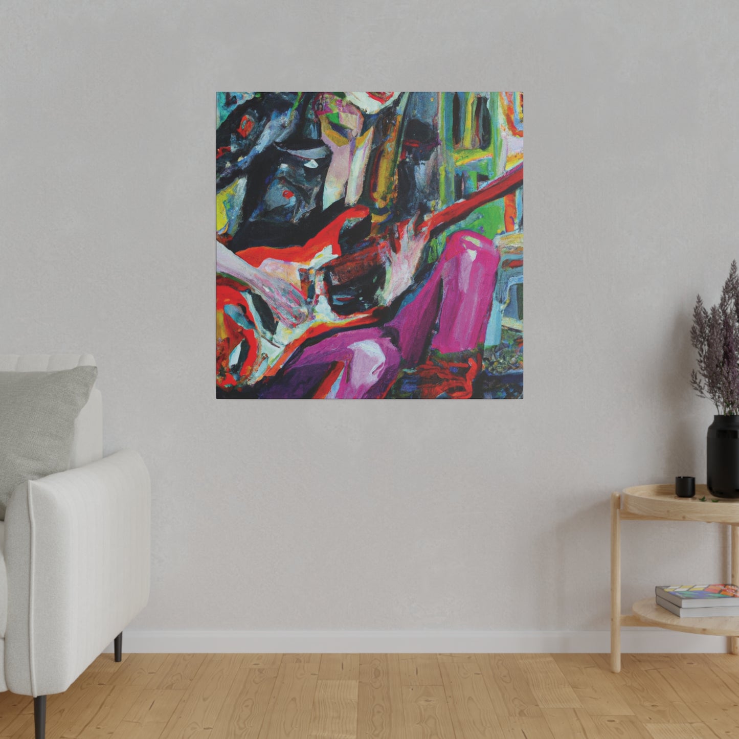 5002A - Rockstar Oil Painting Style Print | Poster | Home Decor | Wall Art | Music Art | Canvas