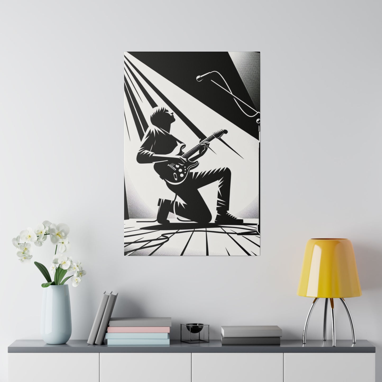 4317B - music art work, rockstar gifts, musician gift ideas, guitar art work, guitar artwork, guitar wall art canvas, playing guitar, decor