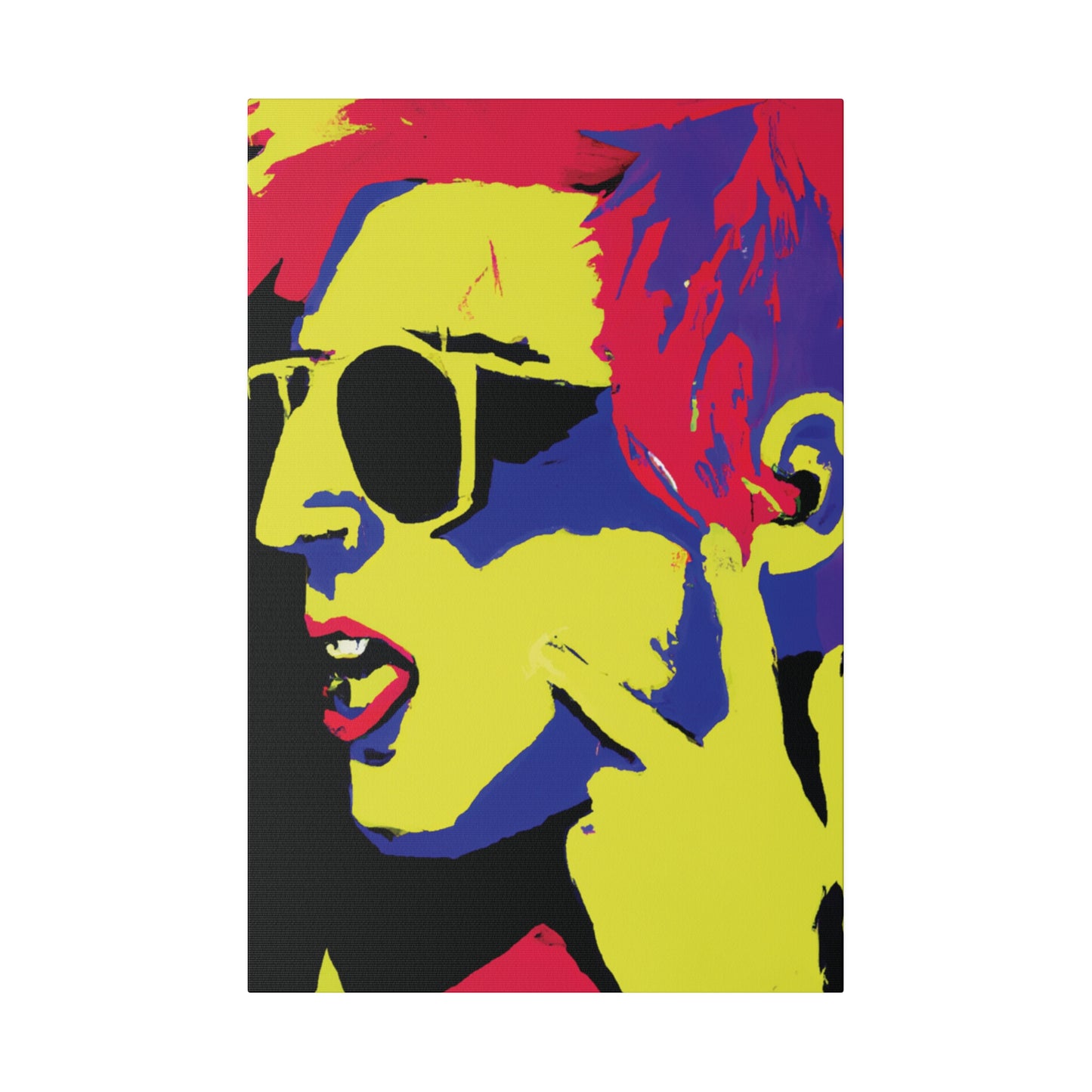 8776P - Rockstar Painting Print | Face | Abstract | Poster | Home Decor | Wall Art | Music Art | Canvas