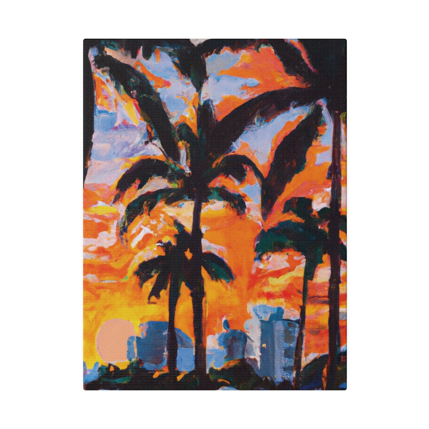 8957Q - Miami Beach Sunset Painting Print | Miami | Beach | Sunset | Poster | Home Decor | Wall Art | Canvas