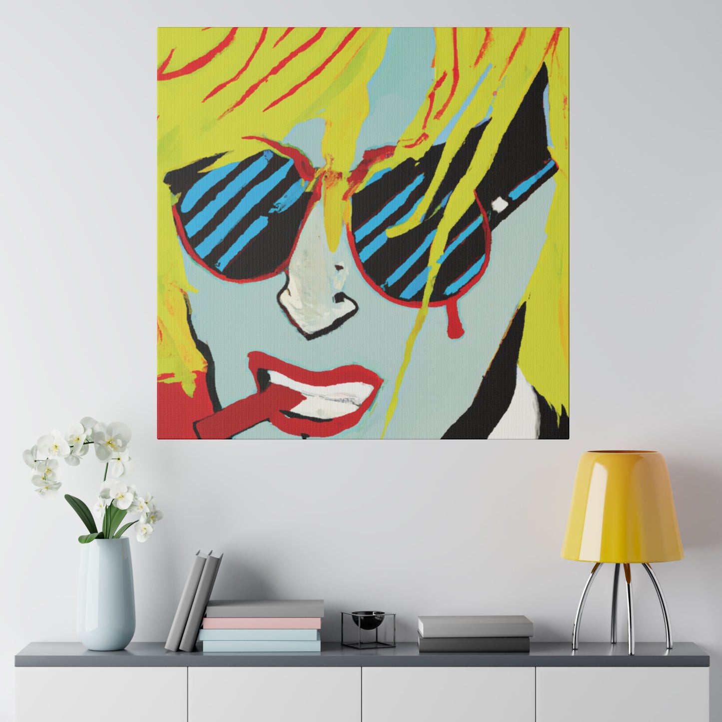 3122Y - Rockstar Painting Print | Face | Abstract | Poster | Home Decor | Wall Art | Music Art | Canvas