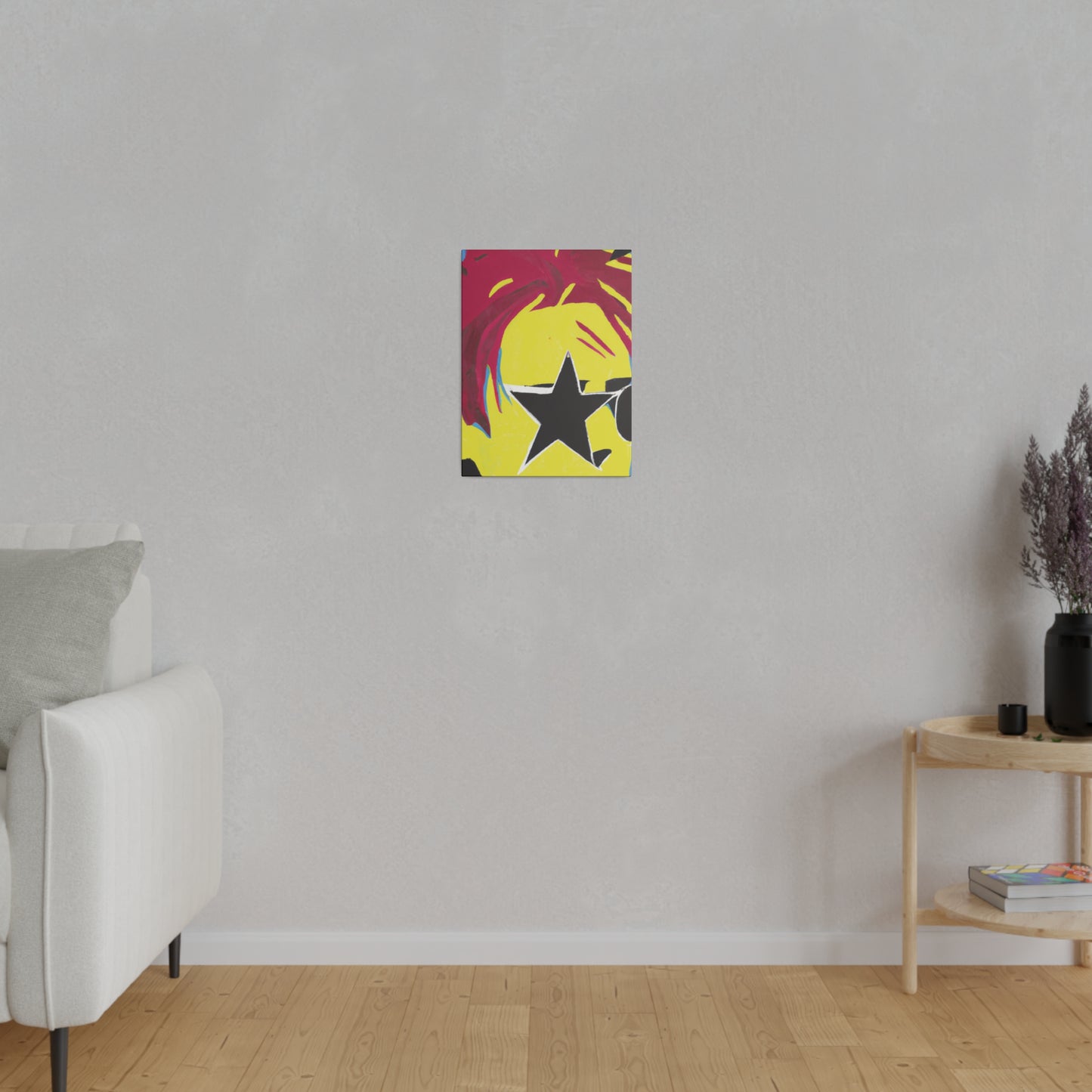 5063P - Rockstar Painting Print | Face | Abstract | Poster | Home Decor | Wall Art | Music Art | Canvas