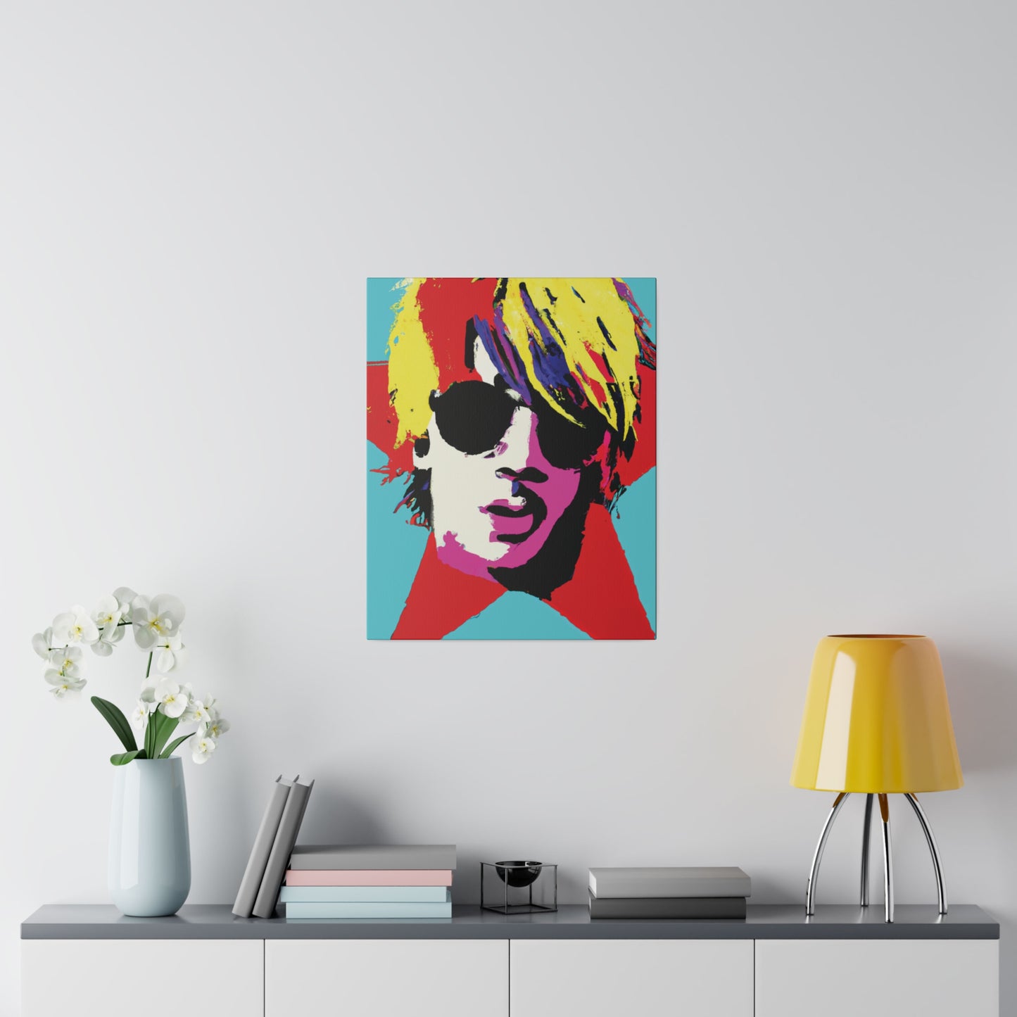 7442Q - Rockstar Painting Print | Face | Abstract | Poster | Home Decor | Wall Art | Music Art | Canvas