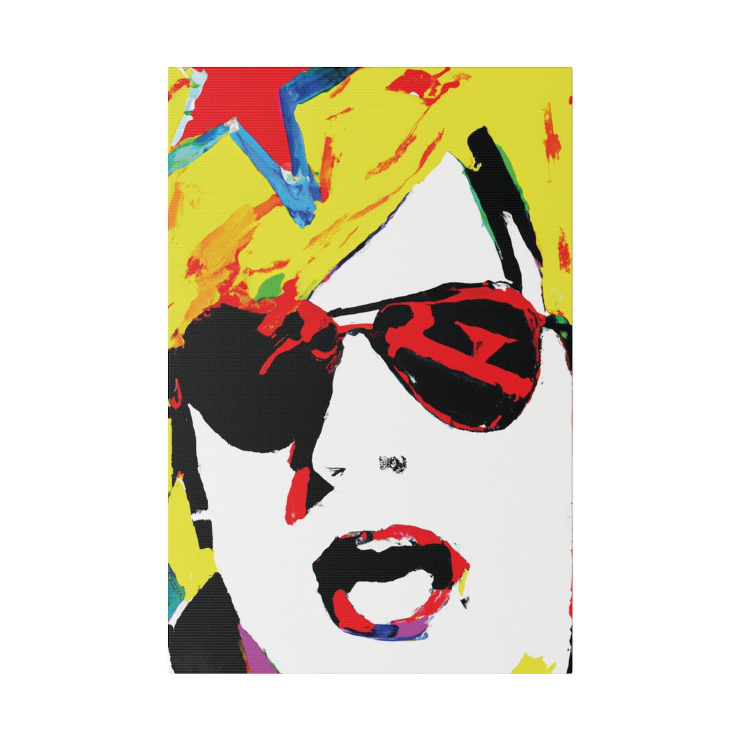 7931Q - Rockstar Painting Print | Face | Abstract | Poster | Home Decor | Wall Art | Music Art | Canvas