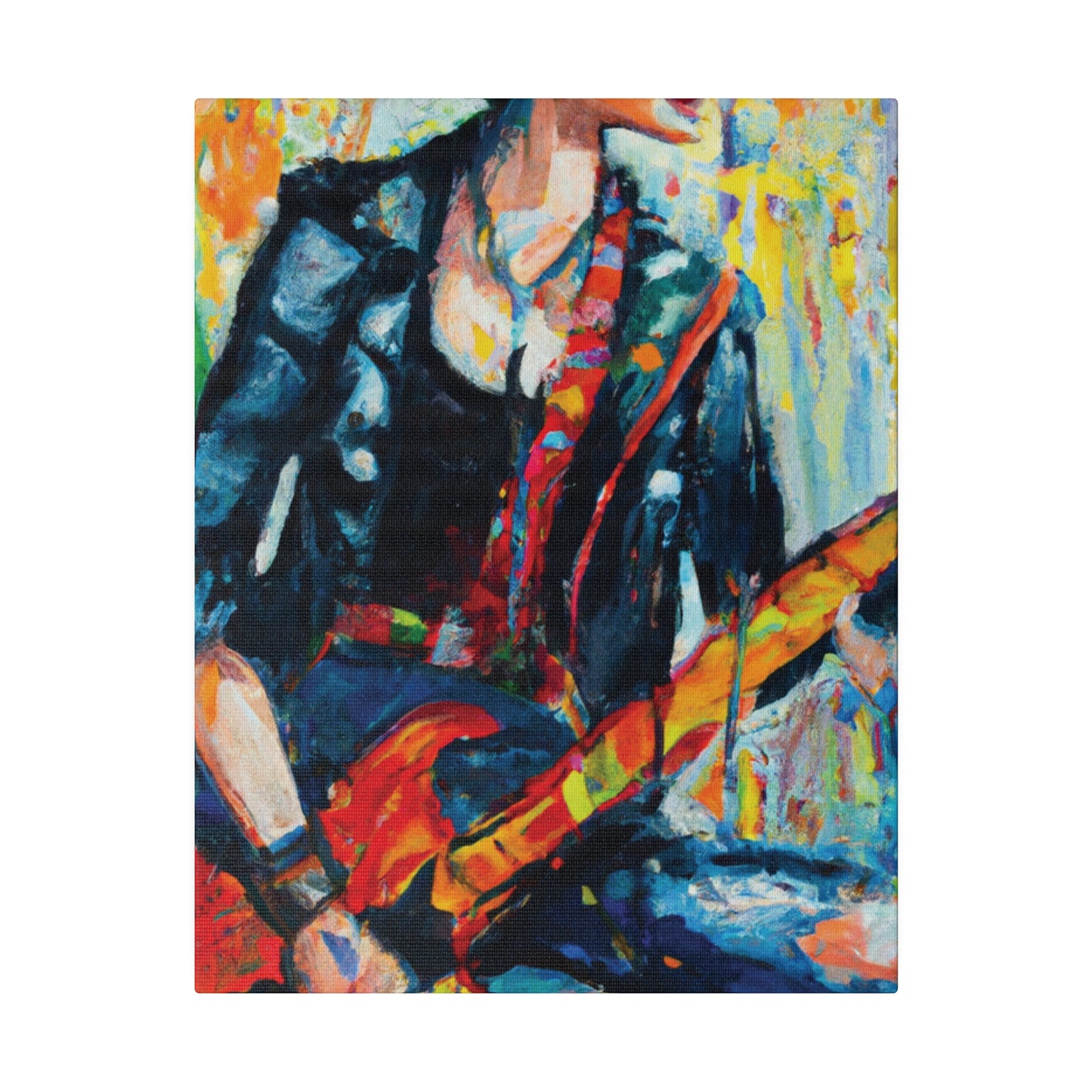 4573T - Rockstar Oil Painting Style Print | Poster | Home Decor | Wall Art | Music Art | Canvas