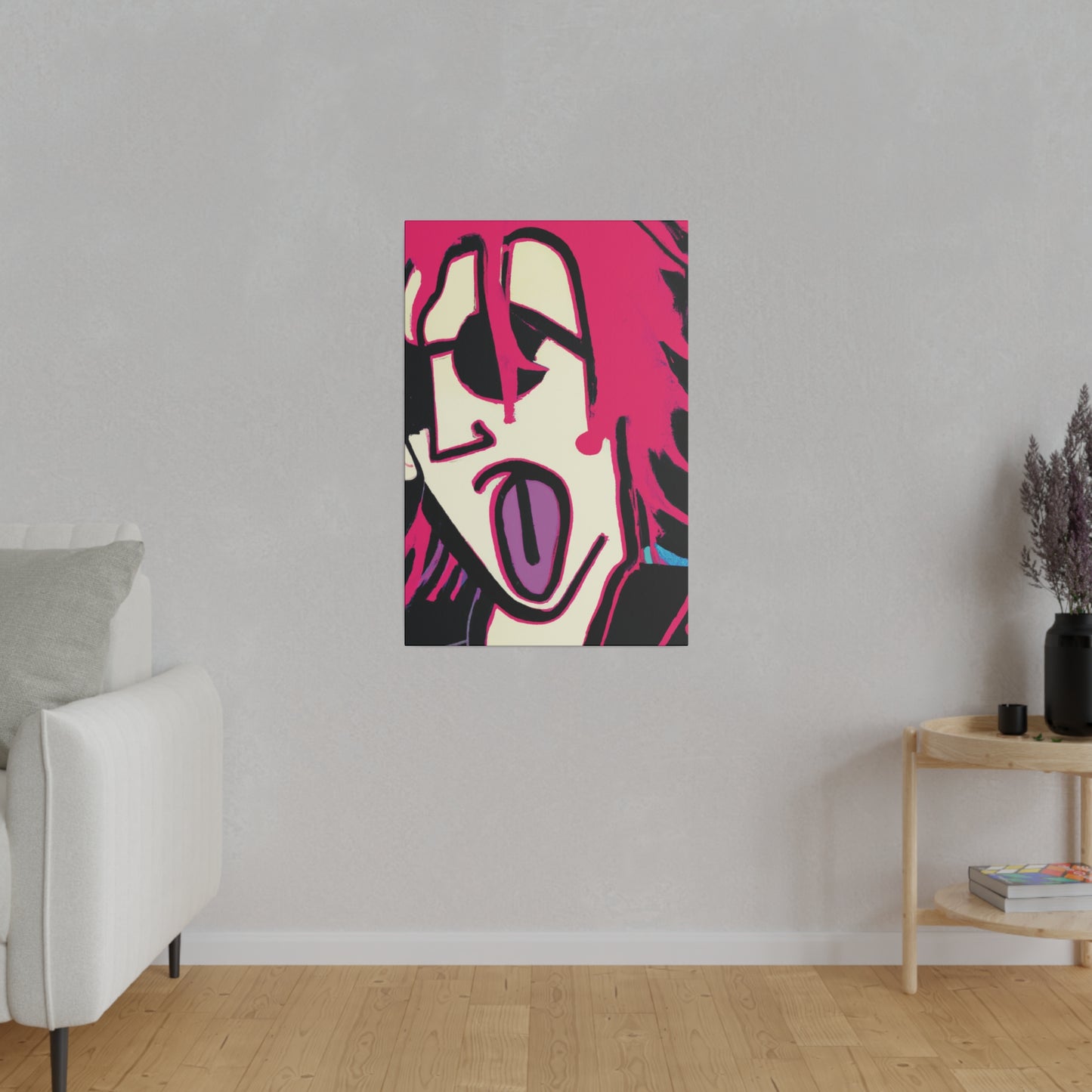 7356Q - Rockstar Painting Print | Face | Abstract | Poster | Home Decor | Wall Art | Music Art | Canvas