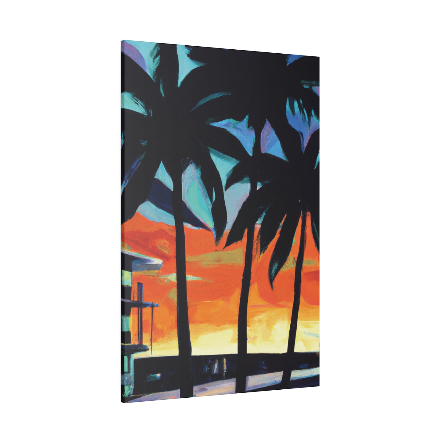 4567W - Miami Beach Sunset Painting Print | Miami | Beach | Sunset | Poster | Home Decor | Wall Art | Canvas