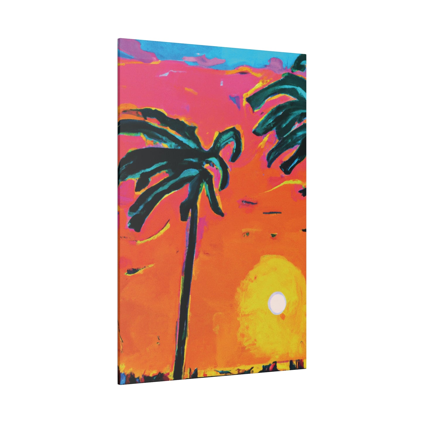 7273U - Miami Beach Sunset Painting Print | Miami | Beach | Sunset | Poster | Home Decor | Wall Art | Canvas