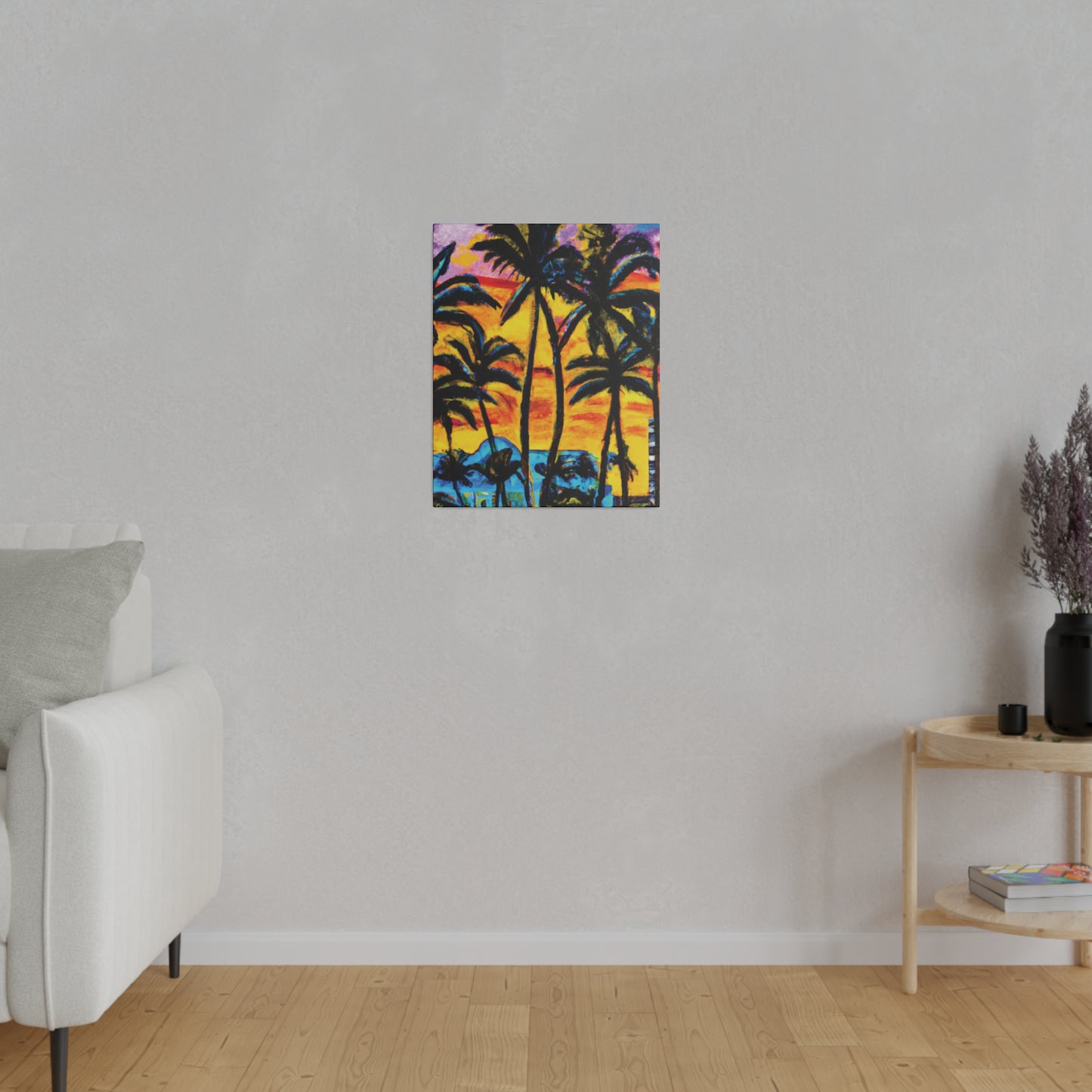 5378U - Miami Beach Sunset Painting Print | Miami | Beach | Sunset | Poster | Home Decor | Wall Art | Canvas