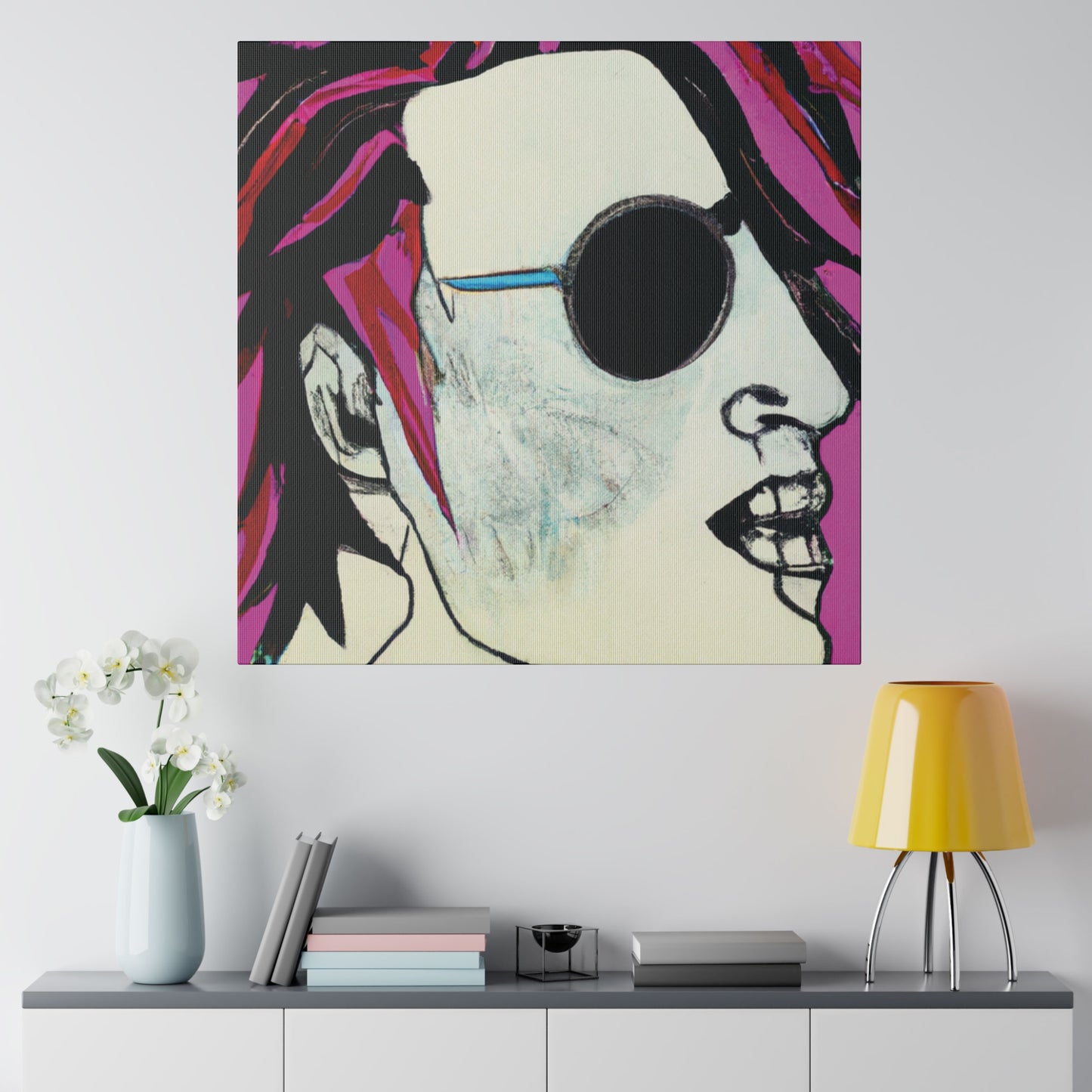 8159X - Rockstar Painting Print | Face | Abstract | Poster | Home Decor | Wall Art | Music Art | Canvas