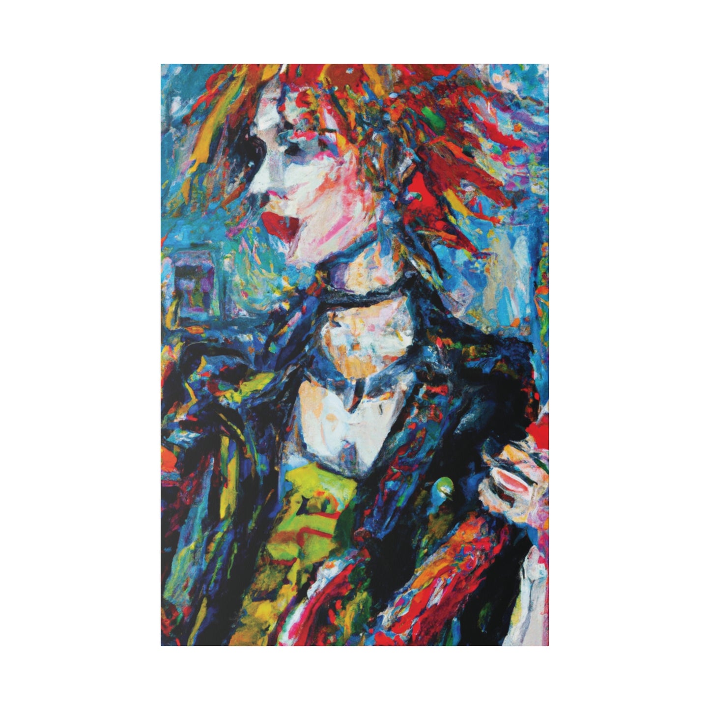 5997K - Rockstar Oil Painting Style Print | Poster | Home Decor | Wall Art | Music Art | Canvas