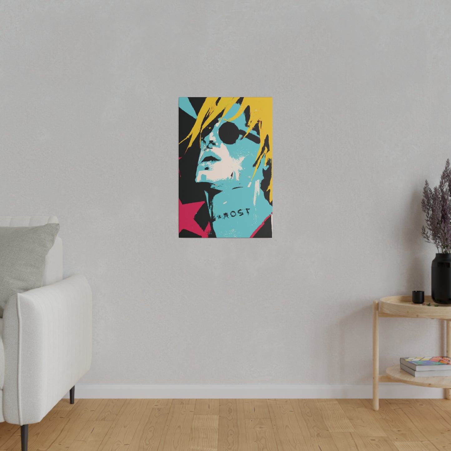 6138S - Rockstar Painting Print | Face | Abstract | Poster | Home Decor | Wall Art | Music Art | Canvas