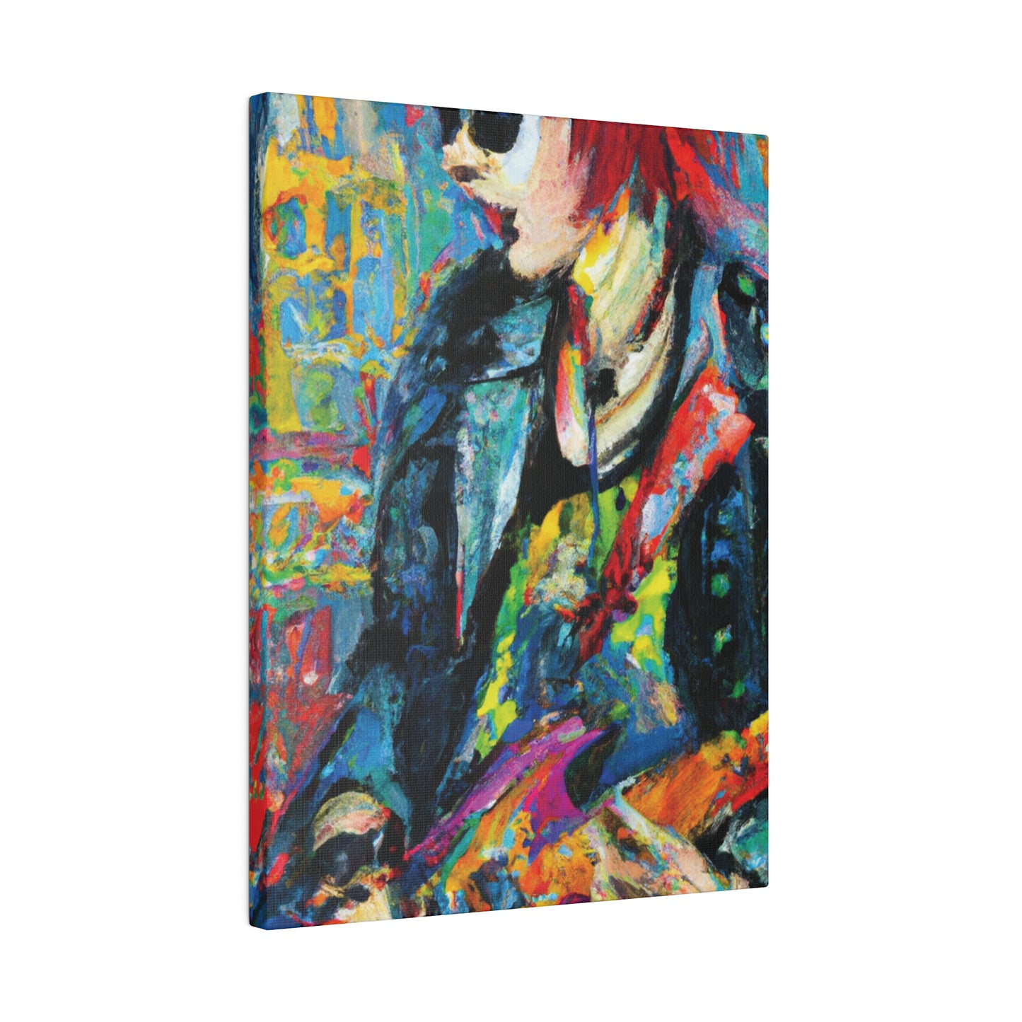 1754P - Rockstar Oil Painting Style Print | Poster | Home Decor | Wall Art | Music Art | Canvas