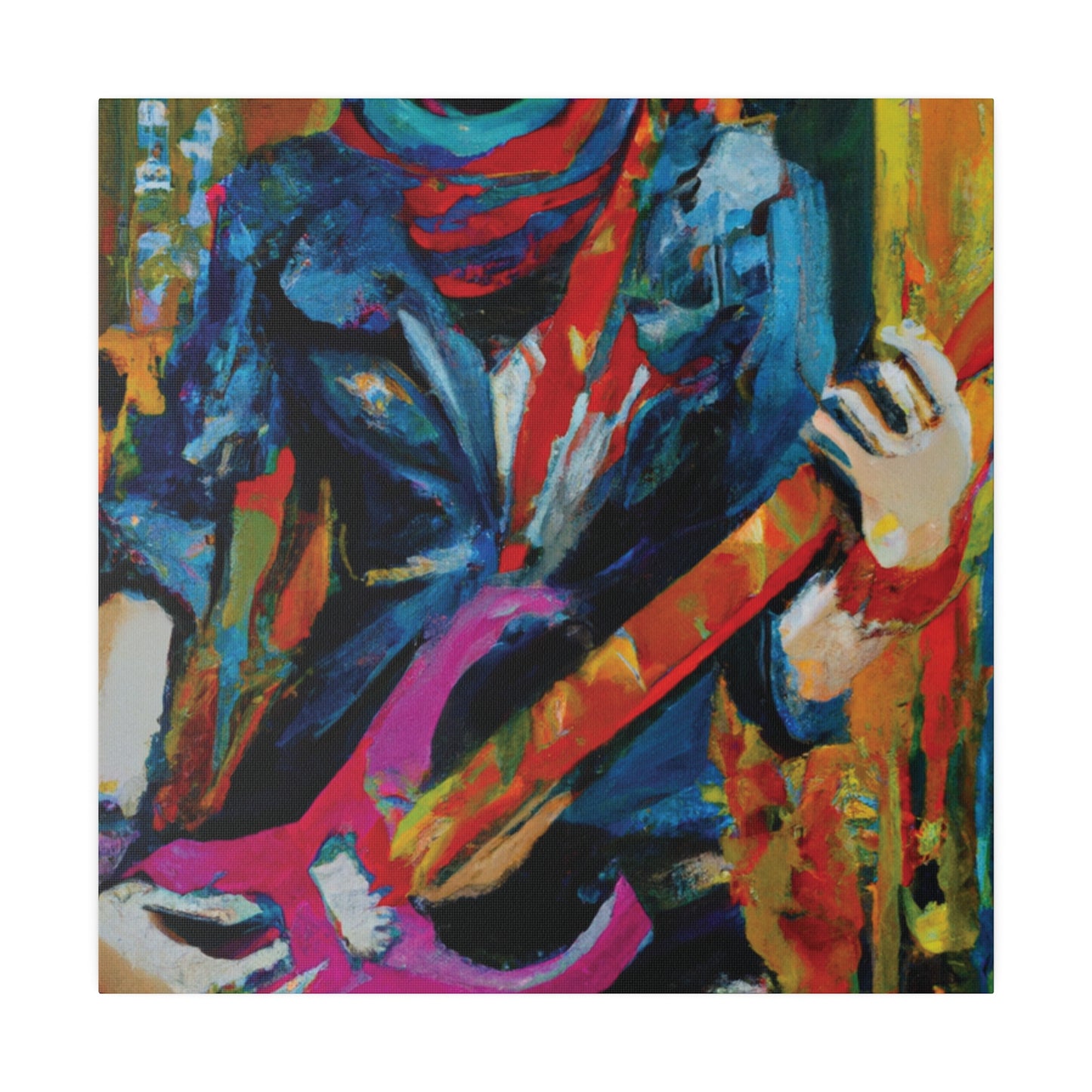 6226G - Rockstar Oil Painting Style Print | Poster | Home Decor | Wall Art | Music Art | Canvas