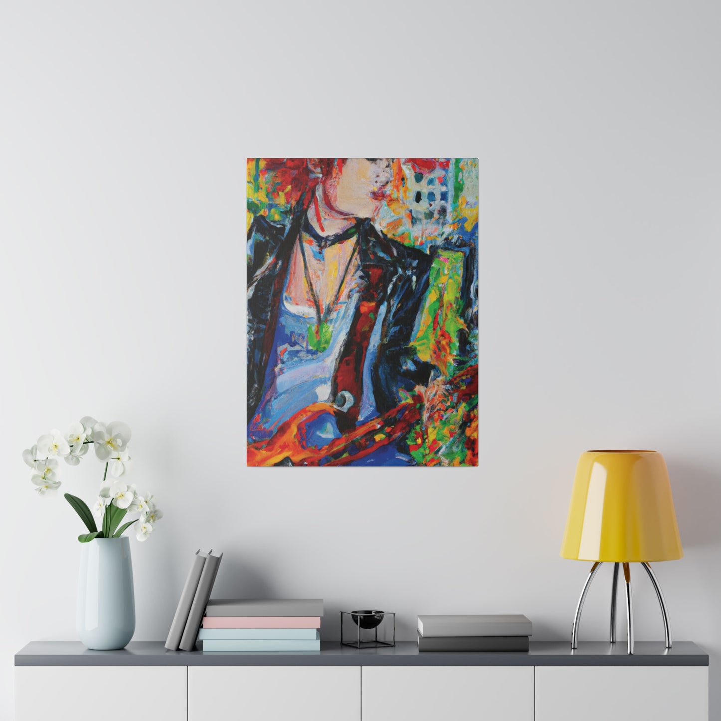 9144X - Rockstar Oil Painting Style Print | Poster | Home Decor | Wall Art | Music Art | Canvas