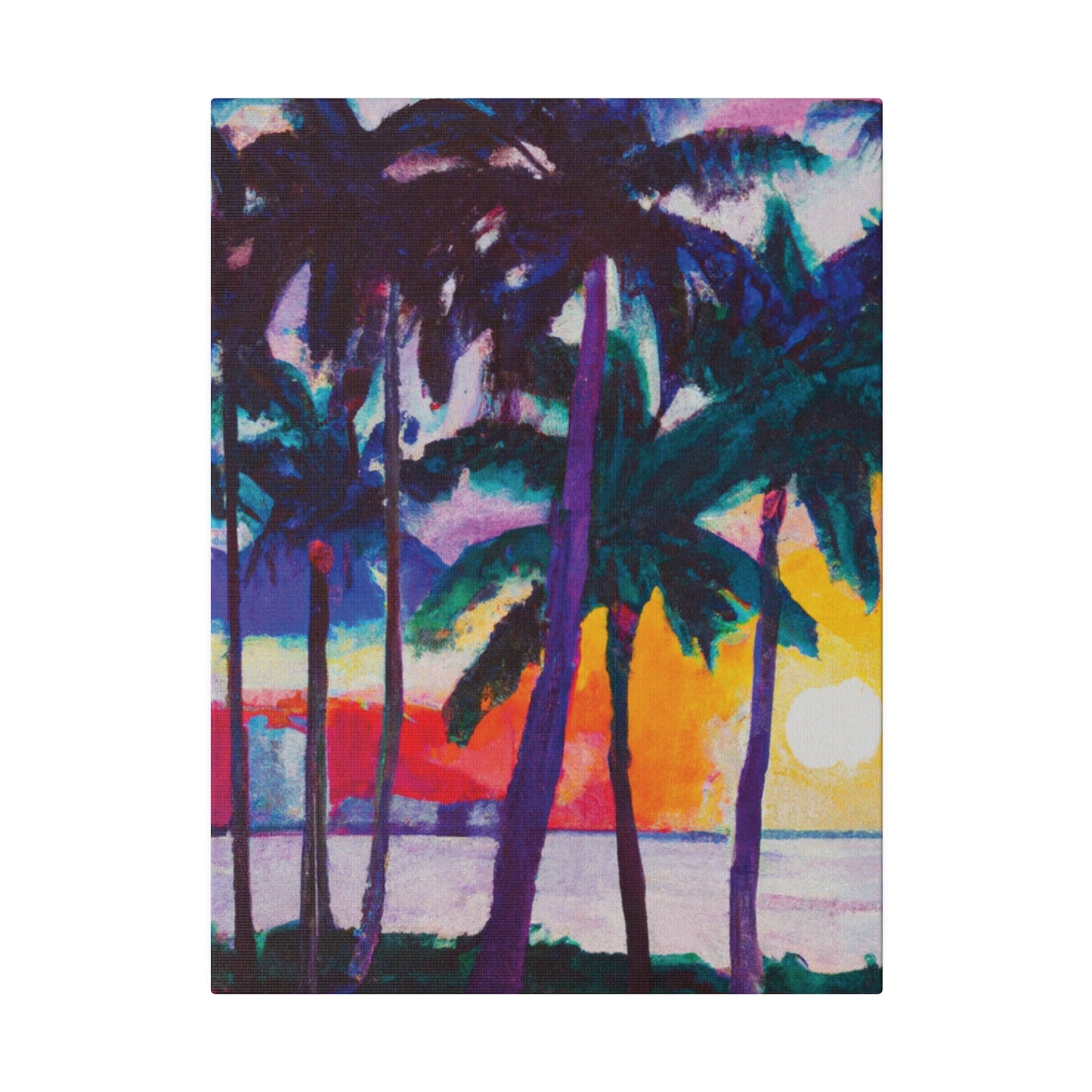 3259X - Miami Beach Sunset Painting Print | Miami | Beach | Sunset | Poster | Home Decor | Wall Art | Canvas