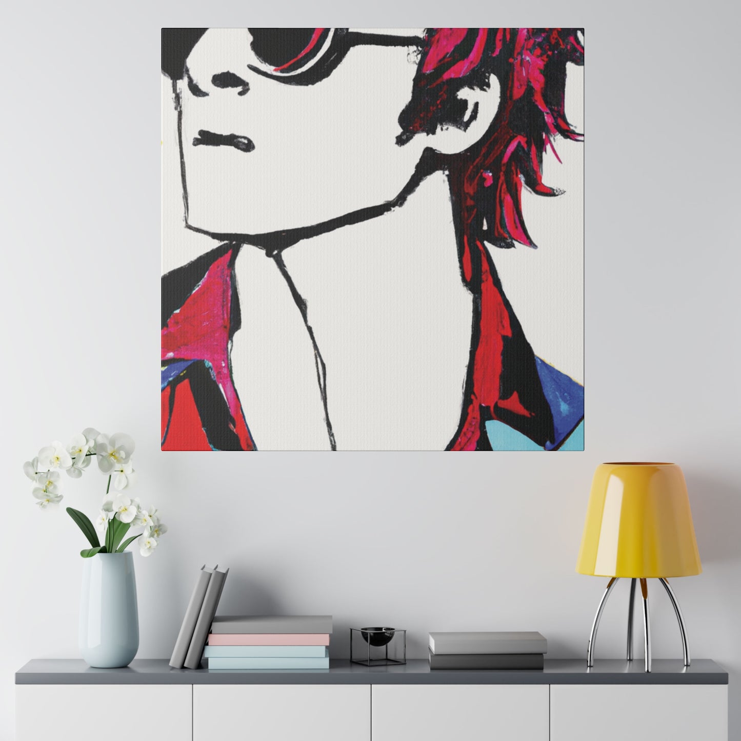 5319A - Rockstar Painting Print | Face | Abstract | Poster | Home Decor | Wall Art | Music Art | Canvas