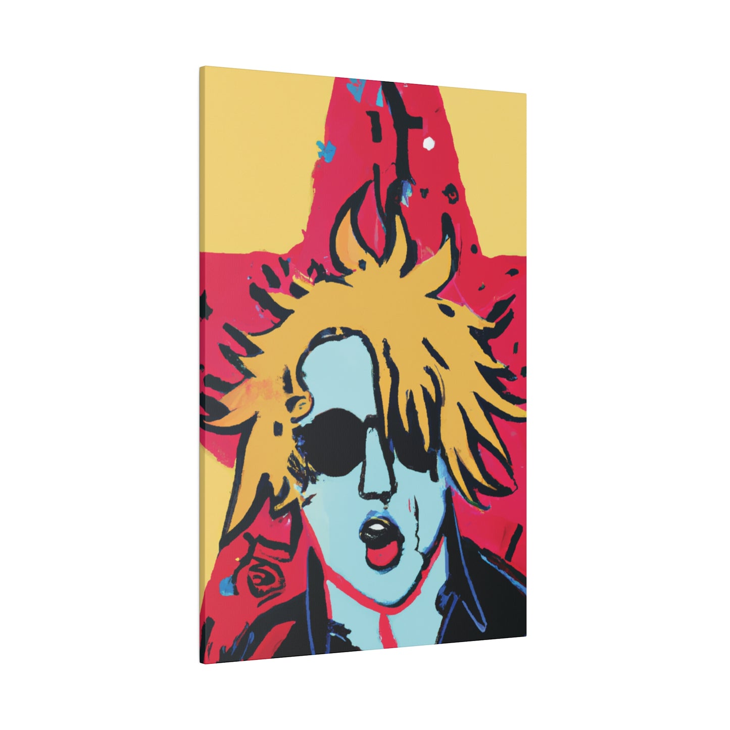 8143X - Rockstar Painting Print | Face | Abstract | Poster | Home Decor | Wall Art | Music Art | Canvas