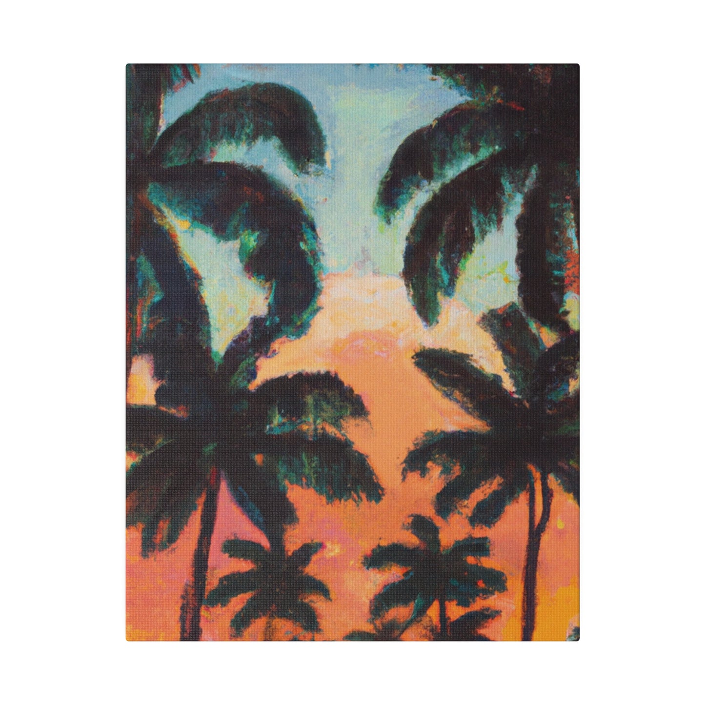 2854A - Miami Beach Sunset Painting Print | Miami | Beach | Sunset | Poster | Home Decor | Wall Art | Canvas