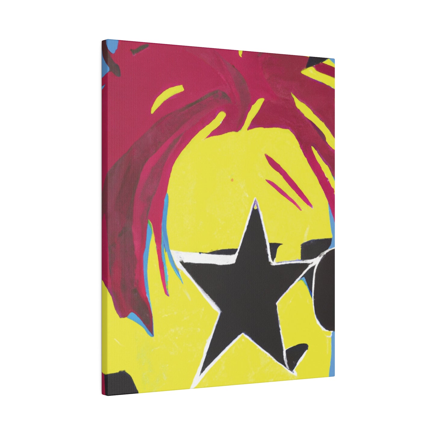 5063P - Rockstar Painting Print | Face | Abstract | Poster | Home Decor | Wall Art | Music Art | Canvas