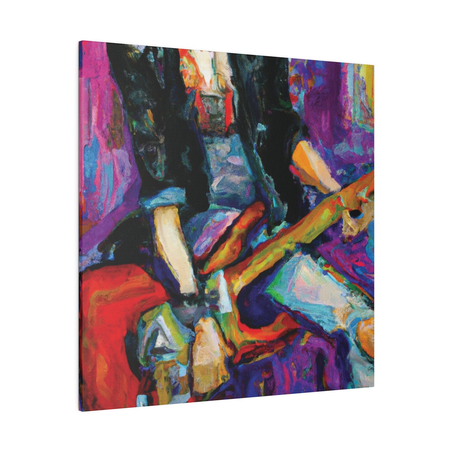 6268K - Rockstar Oil Painting Style Print | Poster | Home Decor | Wall Art | Music Art | Canvas