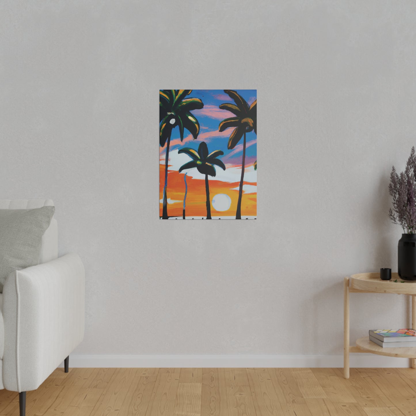 7745G - Miami Beach Sunset Painting Print | Miami | Beach | Sunset | Poster | Home Decor | Wall Art | Canvas