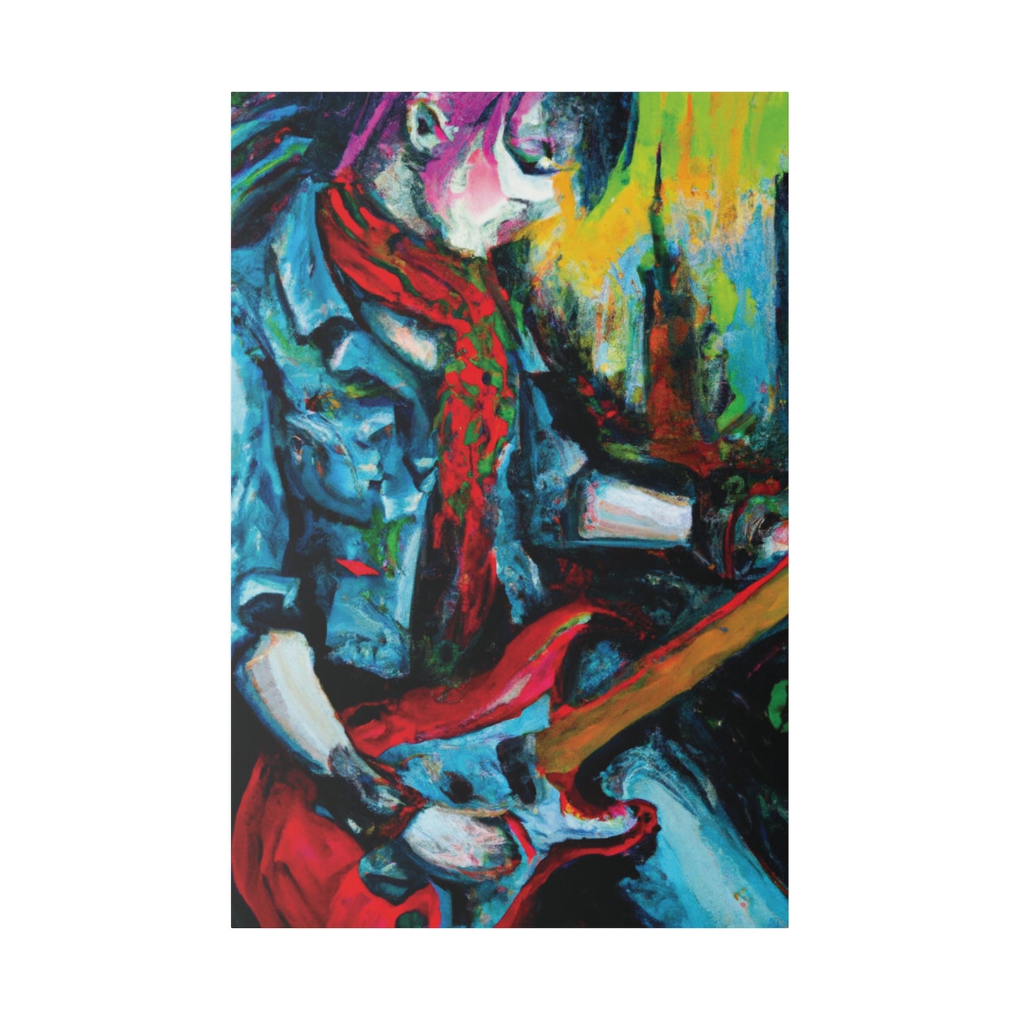 8367D - Rockstar Oil Painting Style Print | Poster | Home Decor | Wall Art | Music Art | Canvas