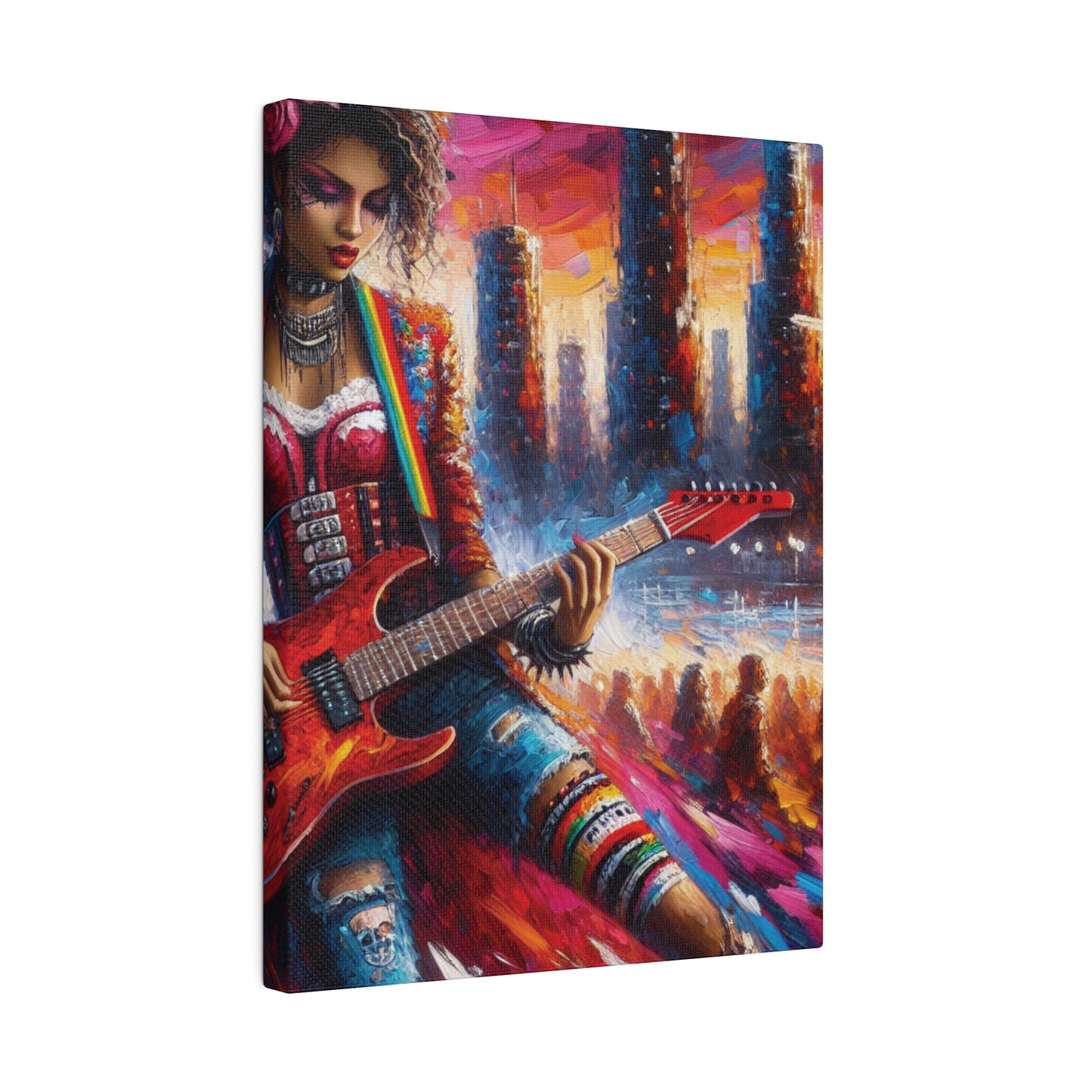 6794Z - Rockstar Oil Painting Style Print | Poster | Home Decor | Wall Art | Music Art | Canvas