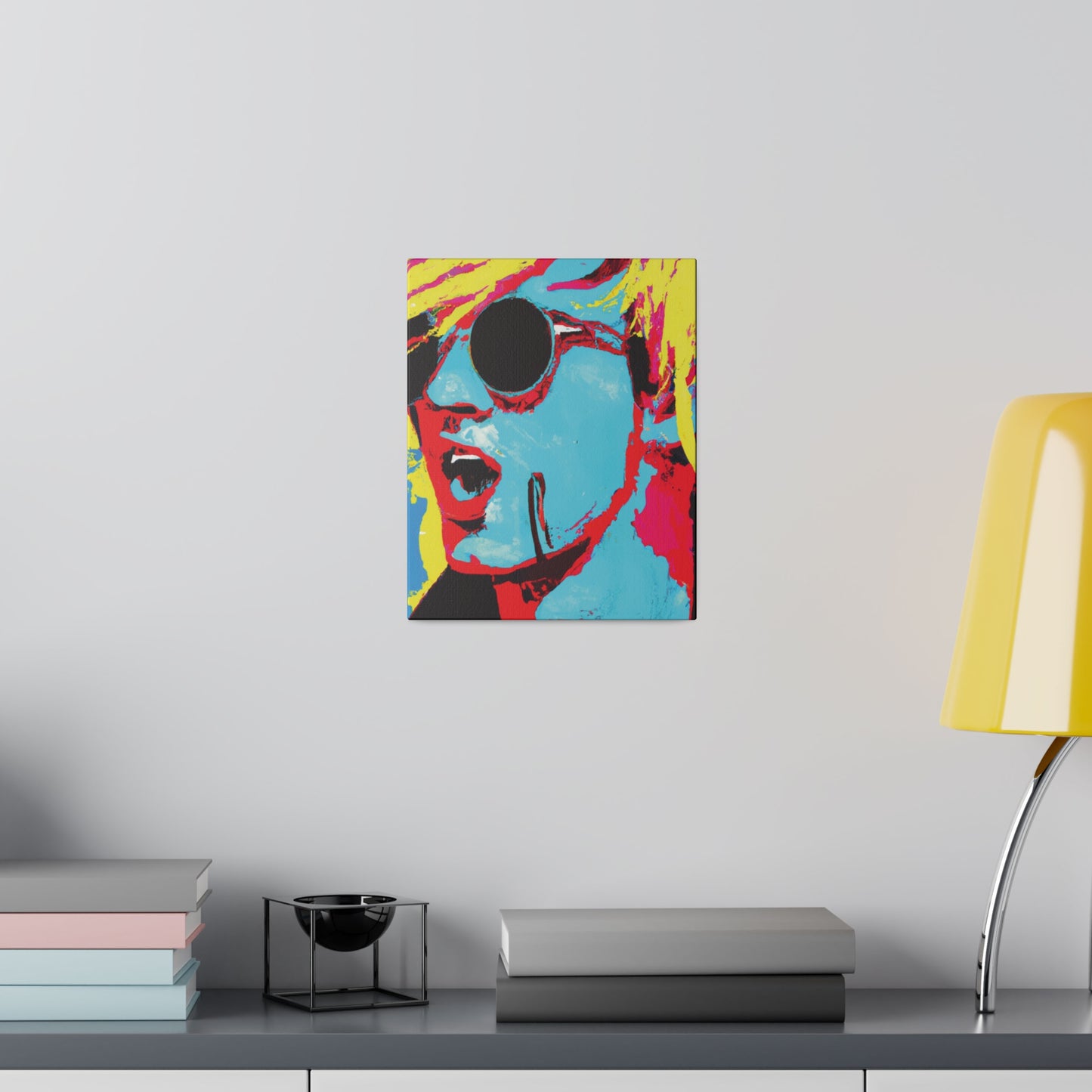 7198K - Rockstar Painting Print | Face | Abstract | Poster | Home Decor | Wall Art | Music Art | Canvas