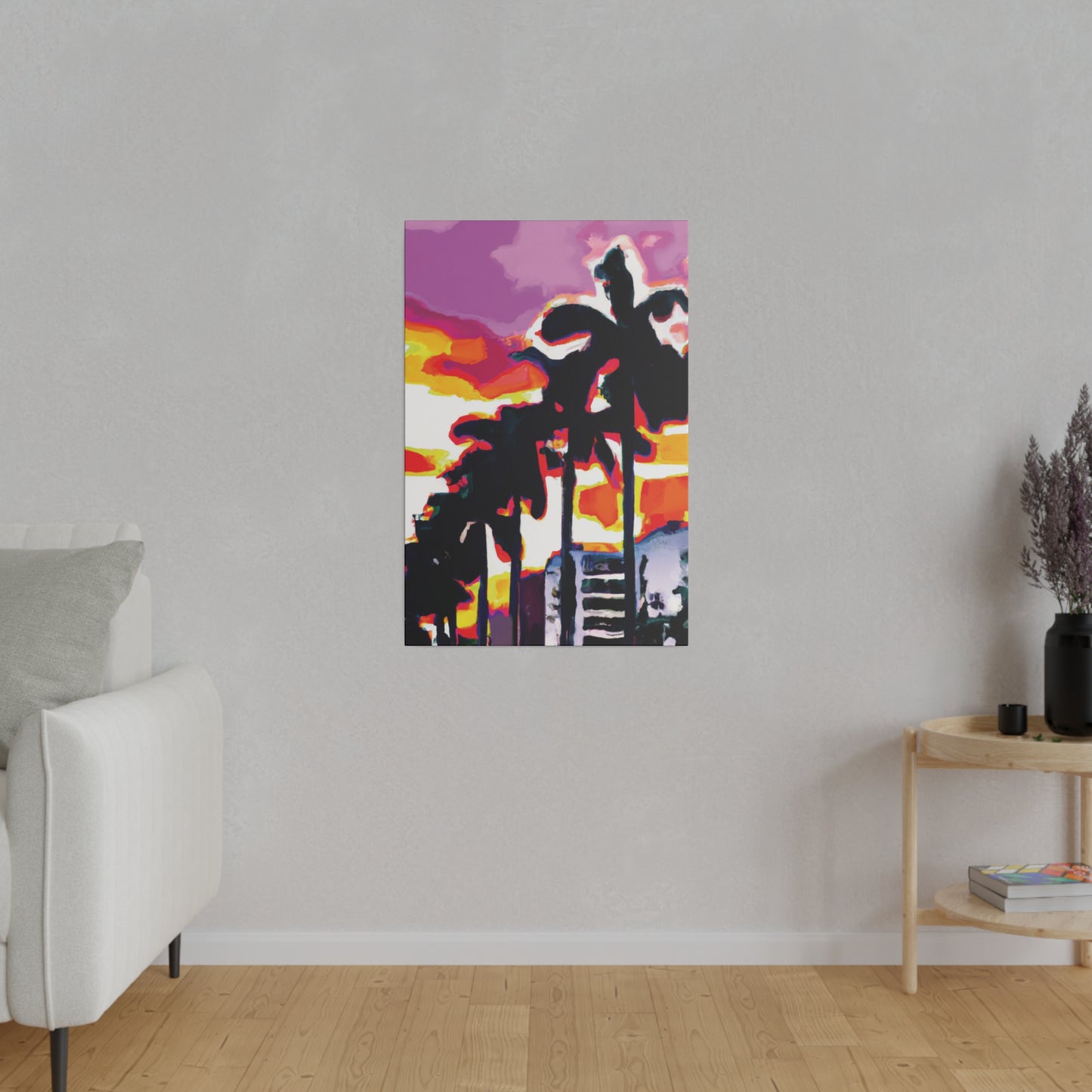 1923K - Miami Beach Sunset Painting Print | Miami | Beach | Sunset | Poster | Home Decor | Wall Art | Canvas