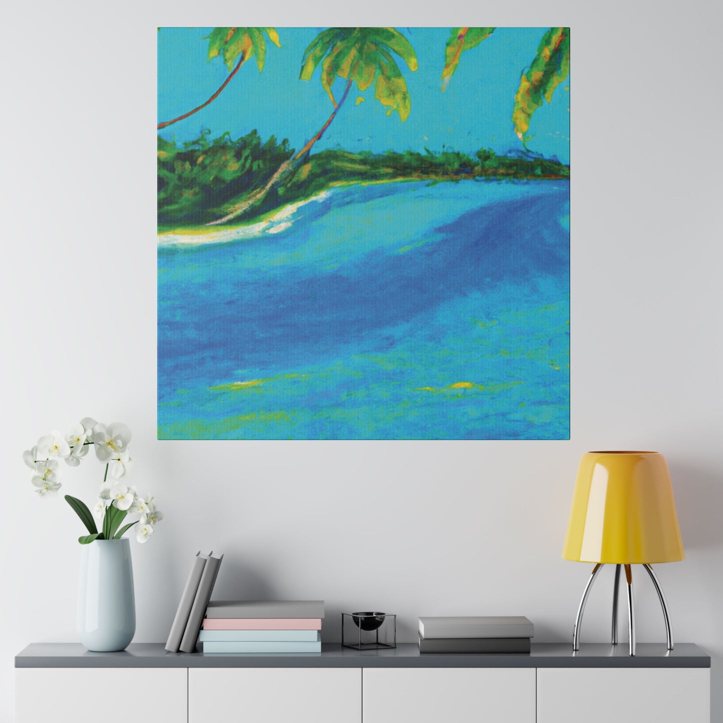 5491K - Bahamas Ocean Painting Print | Bahamas | Ocean | Beach | Poster | Home Decor | Wall Art | Canvas