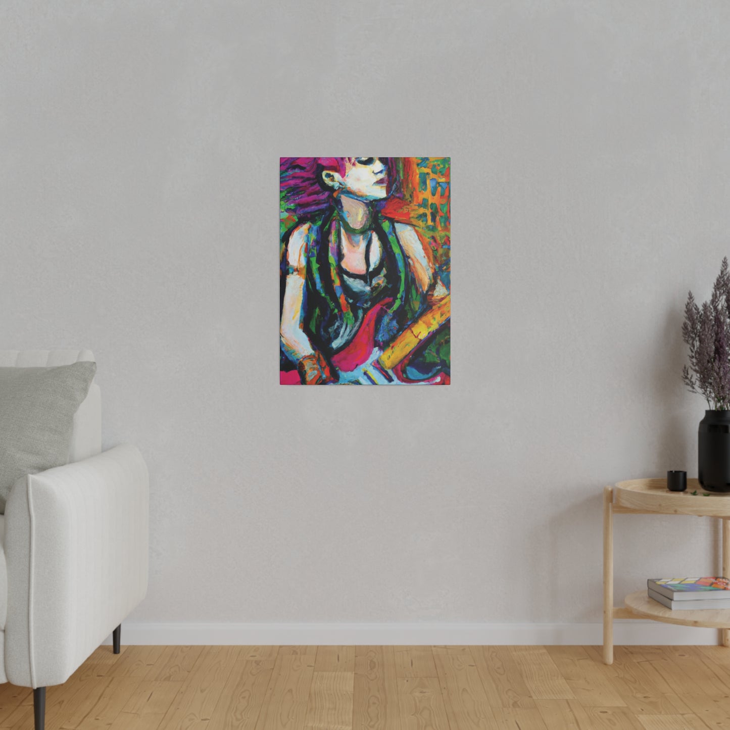 9572N - Rockstar Oil Painting Style Print | Poster | Home Decor | Wall Art | Music Art | Canvas