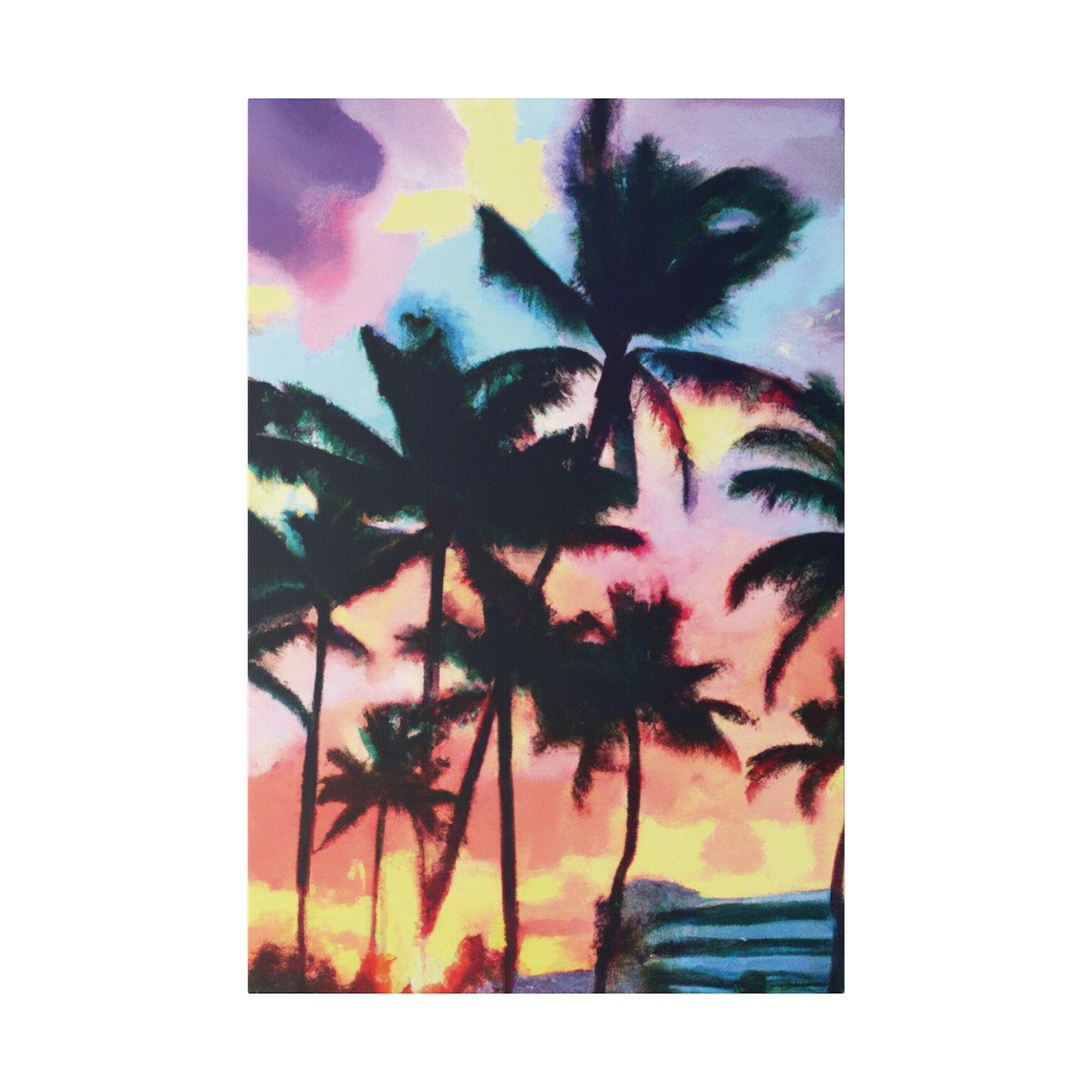 5231V - Miami Beach Sunset Painting Print | Miami | Beach | Sunset | Poster | Home Decor | Wall Art | Canvas