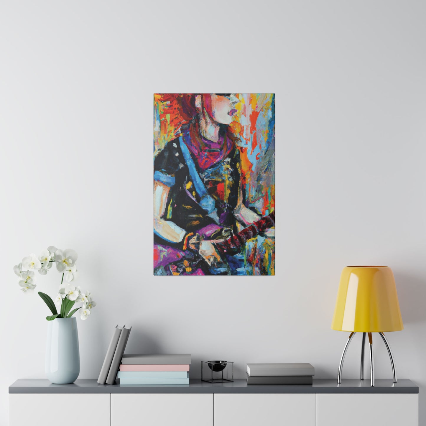 4384O - Rockstar Oil Painting Style Print | Poster | Home Decor | Wall Art | Music Art | Canvas