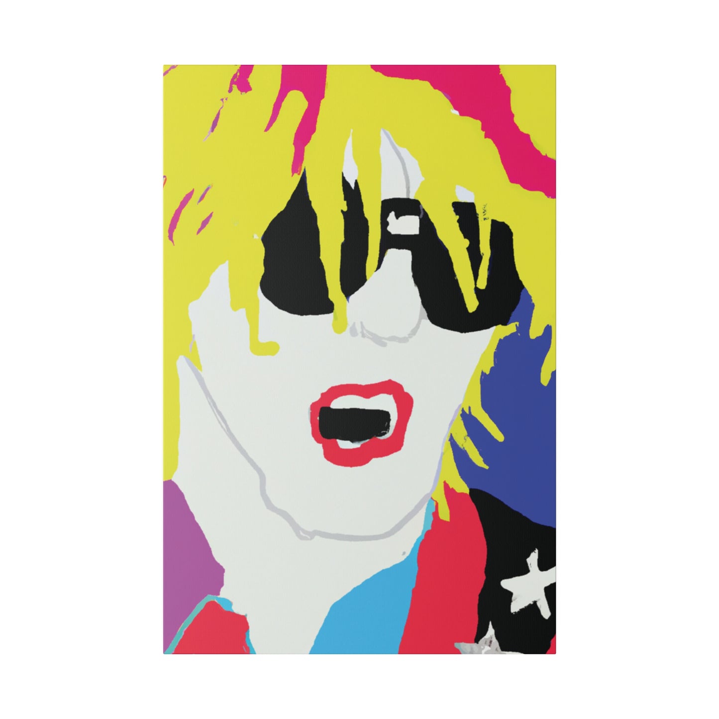 5917X - Rockstar Painting Print | Face | Abstract | Poster | Home Decor | Wall Art | Music Art | Canvas