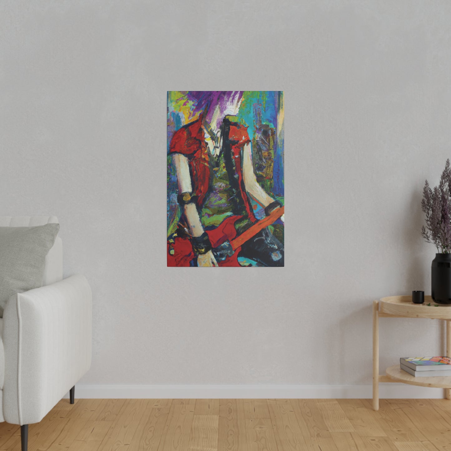 2205O - Rockstar Oil Painting Style Print | Poster | Home Decor | Wall Art | Music Art | Canvas