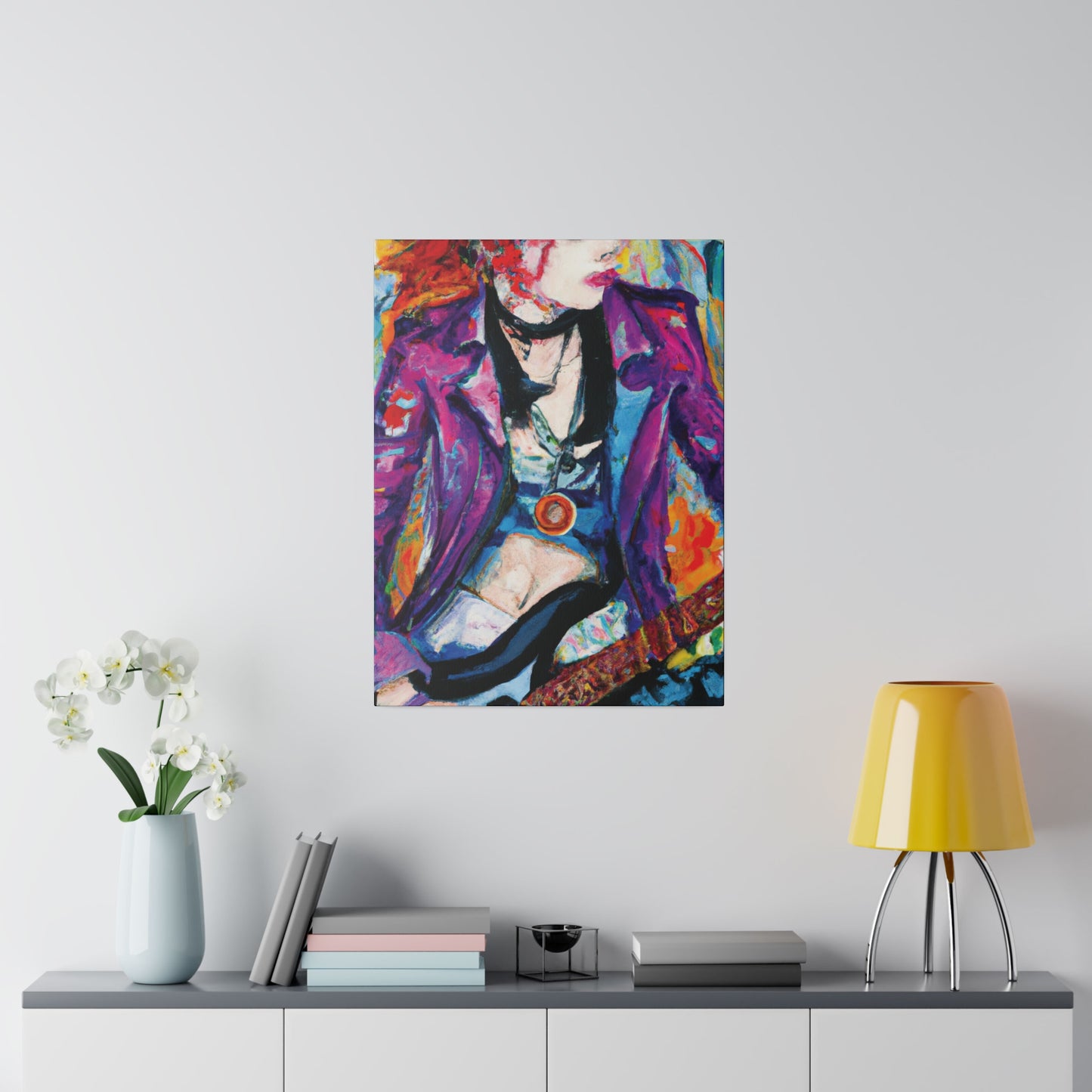 9712Y - Rockstar Oil Painting Style Print | Poster | Home Decor | Wall Art | Music Art | Canvas