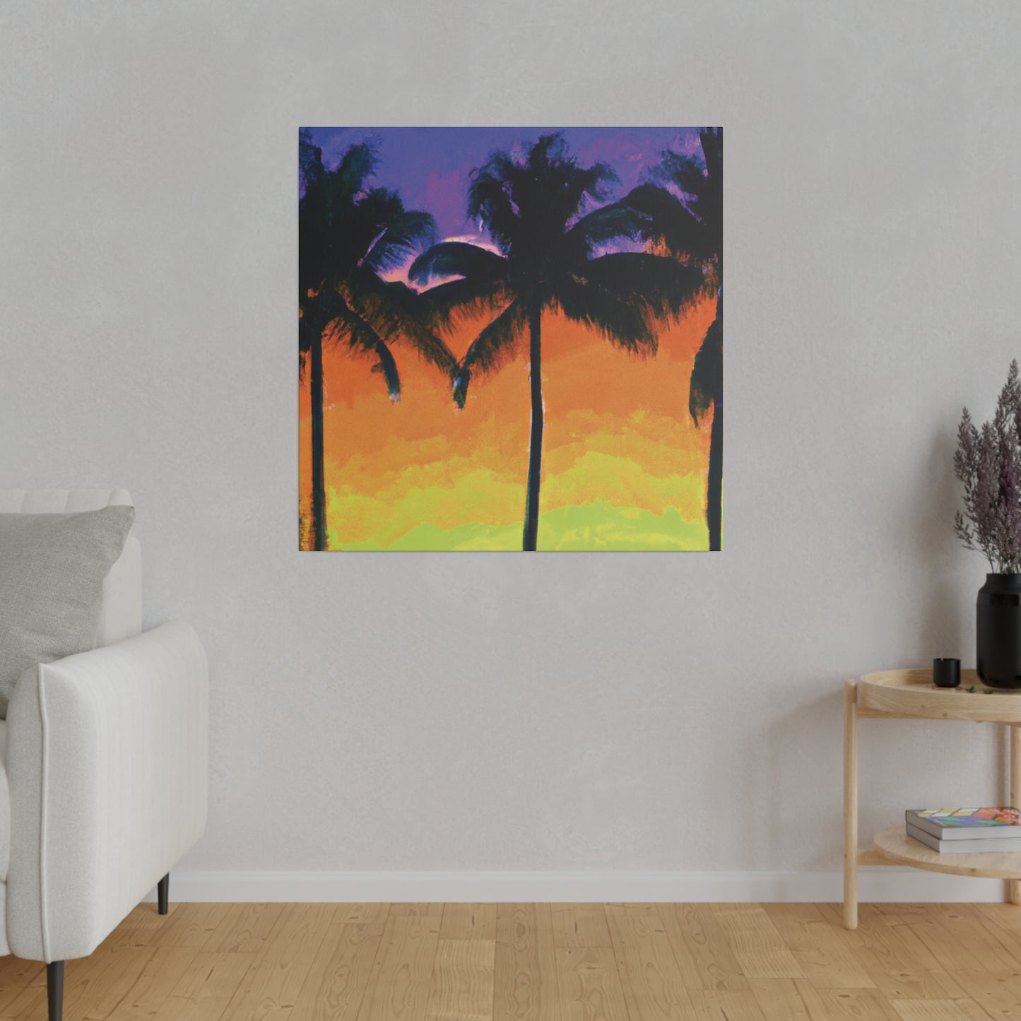 6354V - Miami Beach Sunset Painting Print | Miami | Beach | Sunset | Poster | Home Decor | Wall Art | Canvas