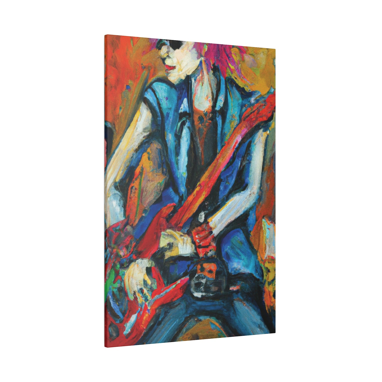 3B67 - Rockstar Oil Painting Style Print | Poster | Home Decor | Wall Art | Music Art | Canvas