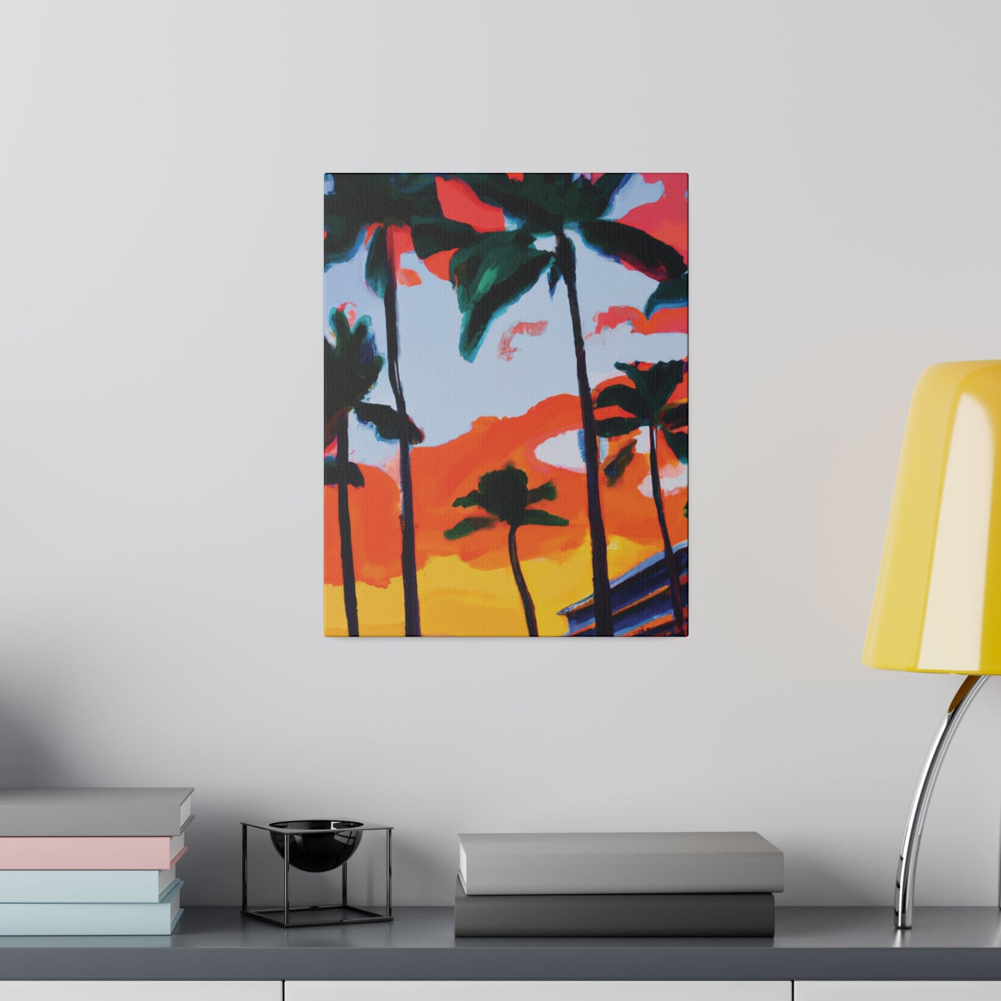 2741Q - Miami Beach Sunset Painting Print | Miami | Beach | Sunset | Poster | Home Decor | Wall Art | Canvas