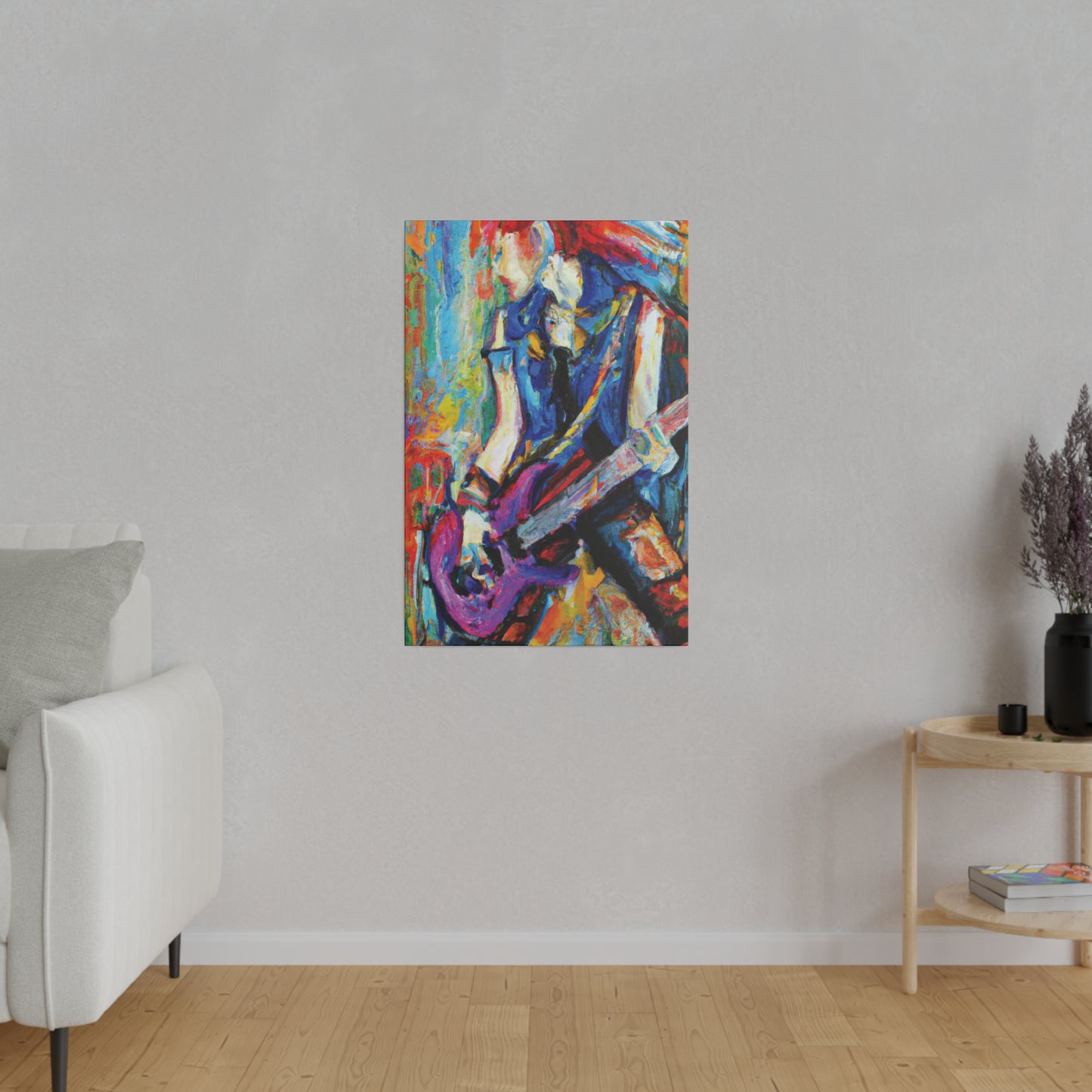 3886Z - Rockstar Oil Painting Style Print | Poster | Home Decor | Wall Art | Music Art | Canvas