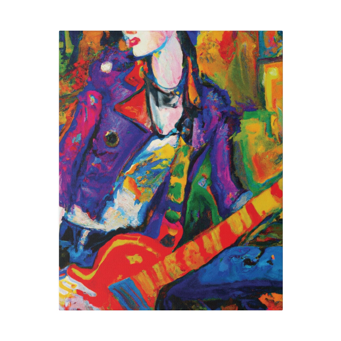 7368Q - Rockstar Oil Painting Style Print | Poster | Home Decor | Wall Art | Music Art | Canvas