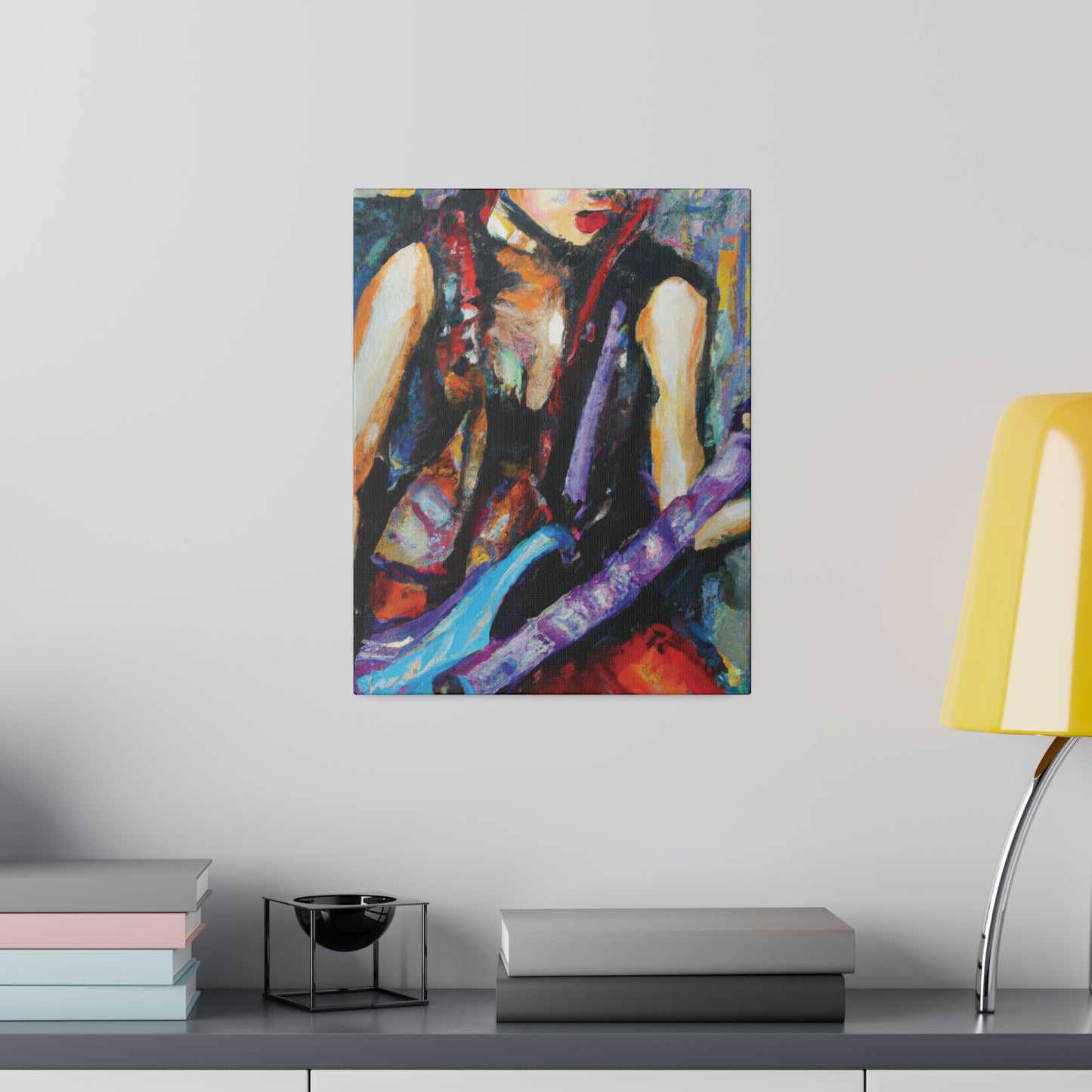 6251Z - Rockstar Oil Painting Style Print | Poster | Home Decor | Wall Art | Music Art | Canvas