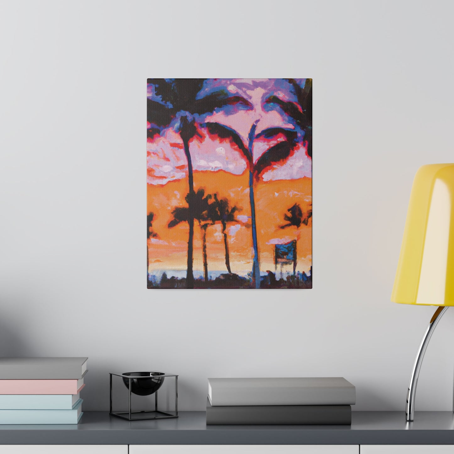 8373X - Miami Beach Sunset Painting Print | Miami | Beach | Sunset | Poster | Home Decor | Wall Art | Canvas