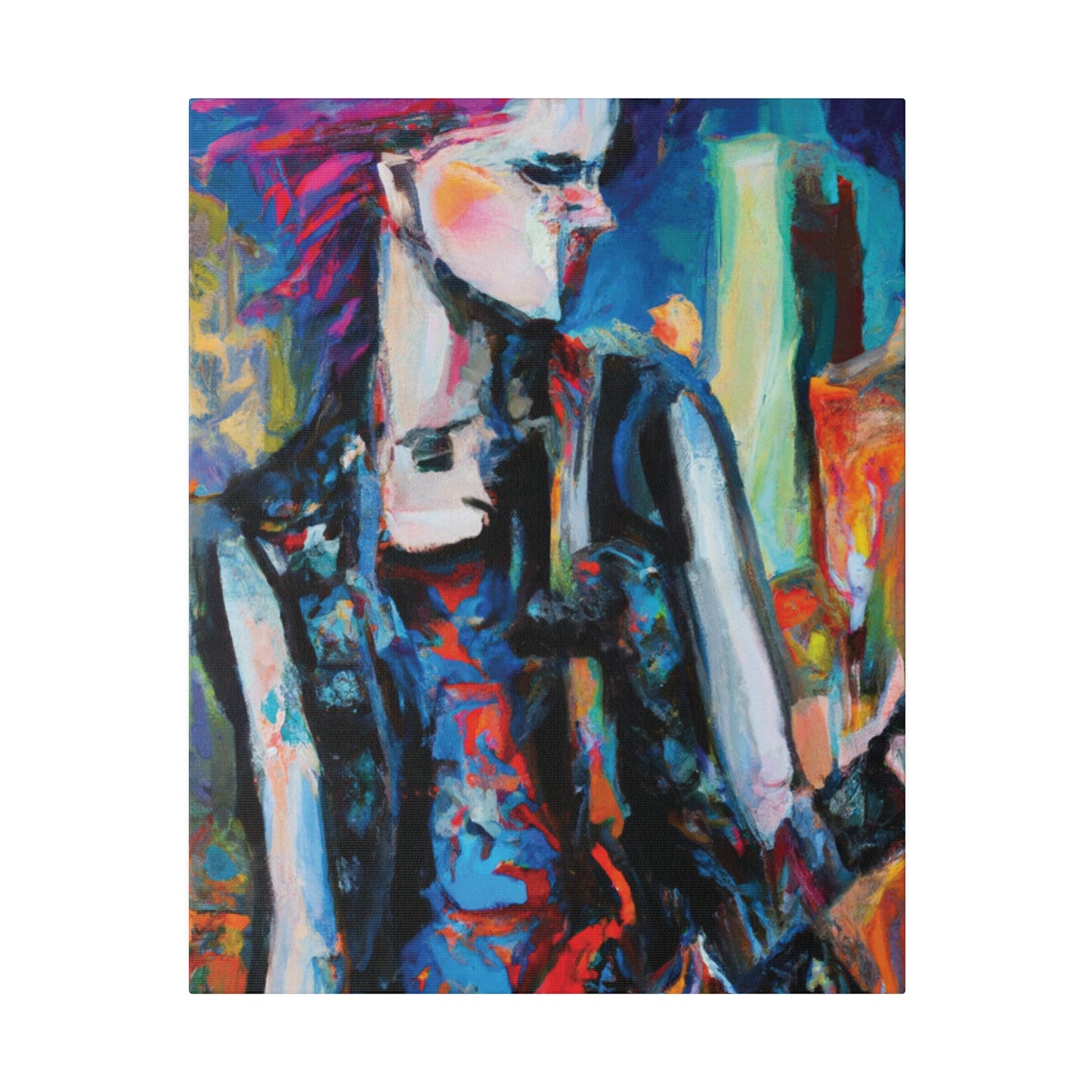 6491R - Rockstar Oil Painting Style Print | Poster | Home Decor | Wall Art | Music Art | Canvas