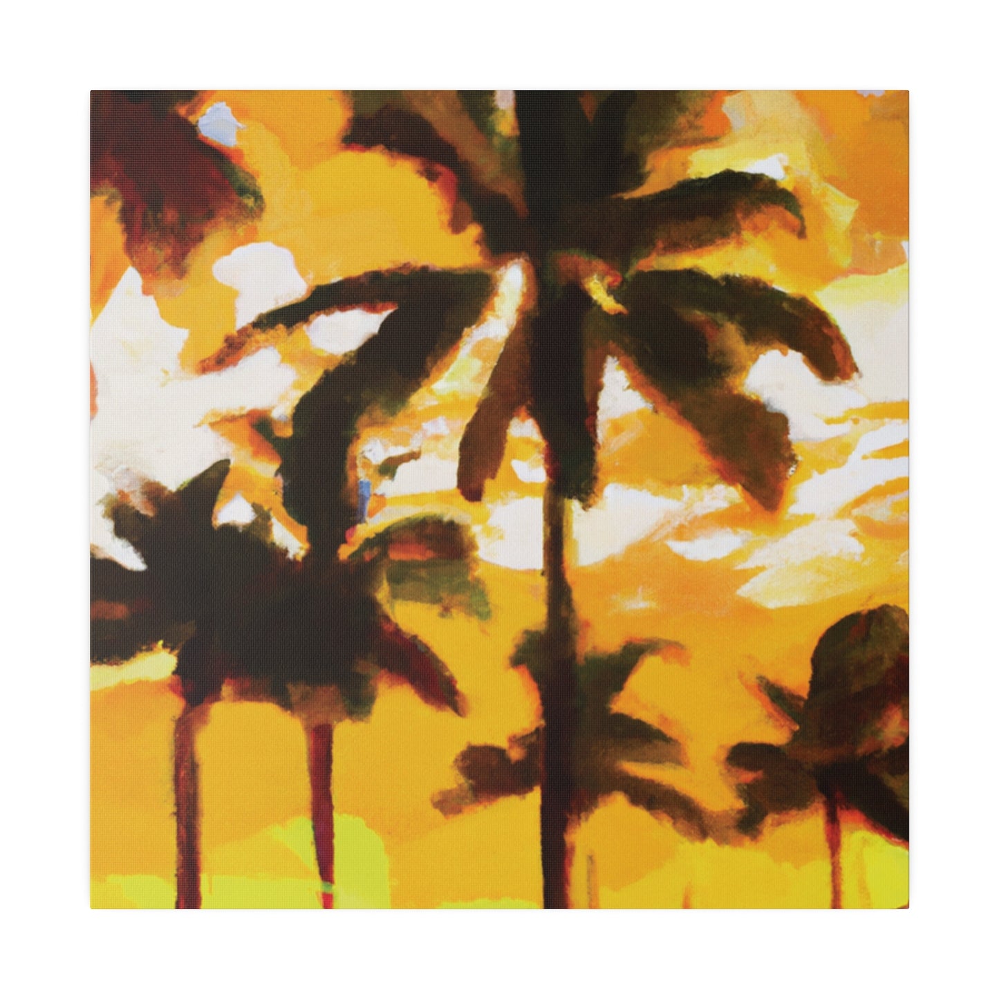 3197H - Miami Beach Sunset Painting Print | Miami | Beach | Sunset | Poster | Home Decor | Wall Art | Canvas