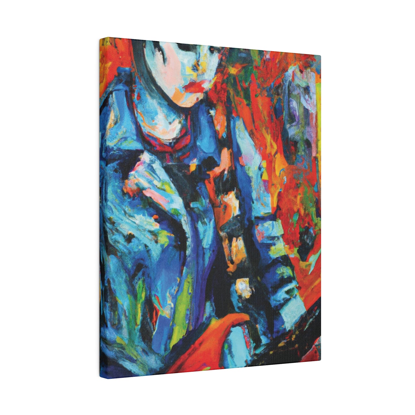 3759K - Rockstar Oil Painting Style Print | Poster | Home Decor | Wall Art | Music Art | Canvas