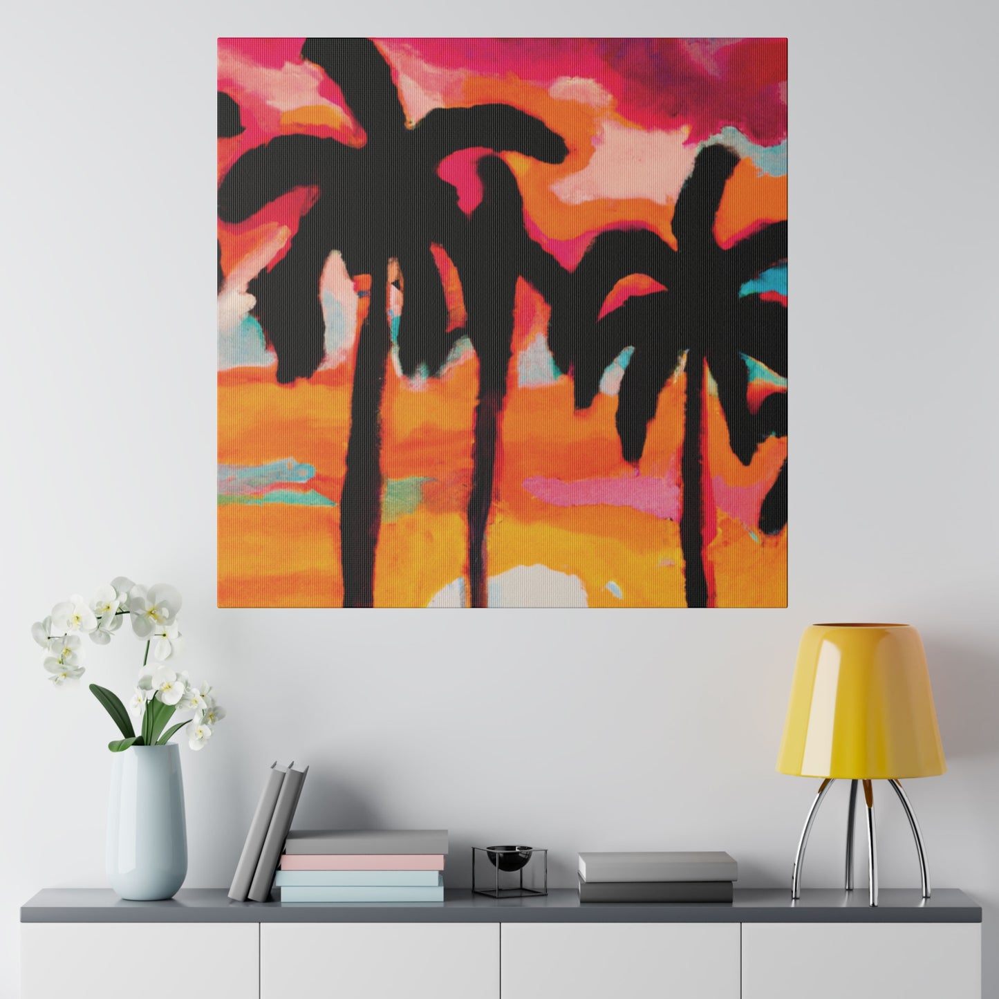 4763O - Miami Beach Sunset Painting Print | Miami | Beach | Sunset | Poster | Home Decor | Wall Art | Canvas